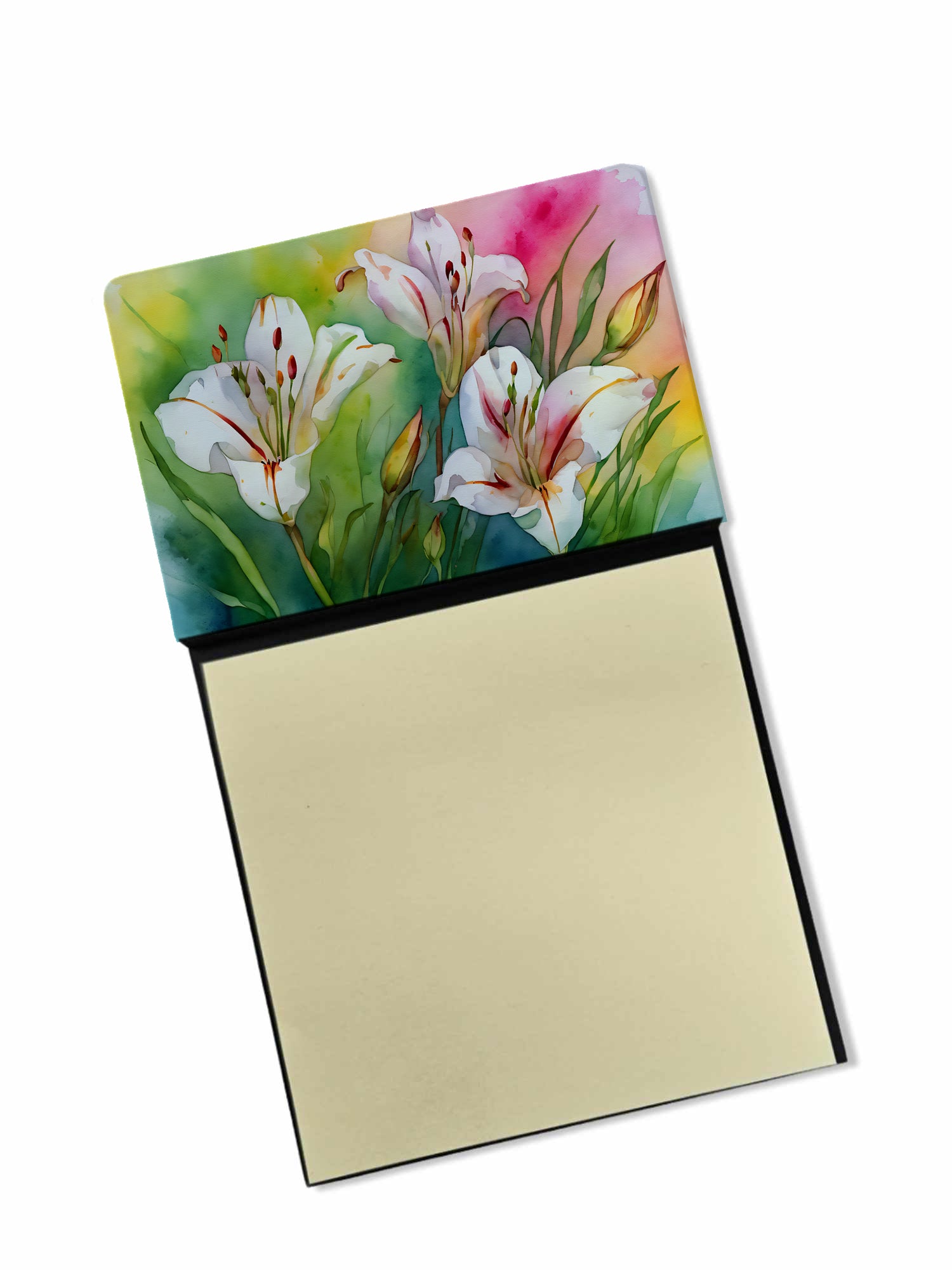 Buy this Utah Sego Lilies in Watercolor Sticky Note Holder