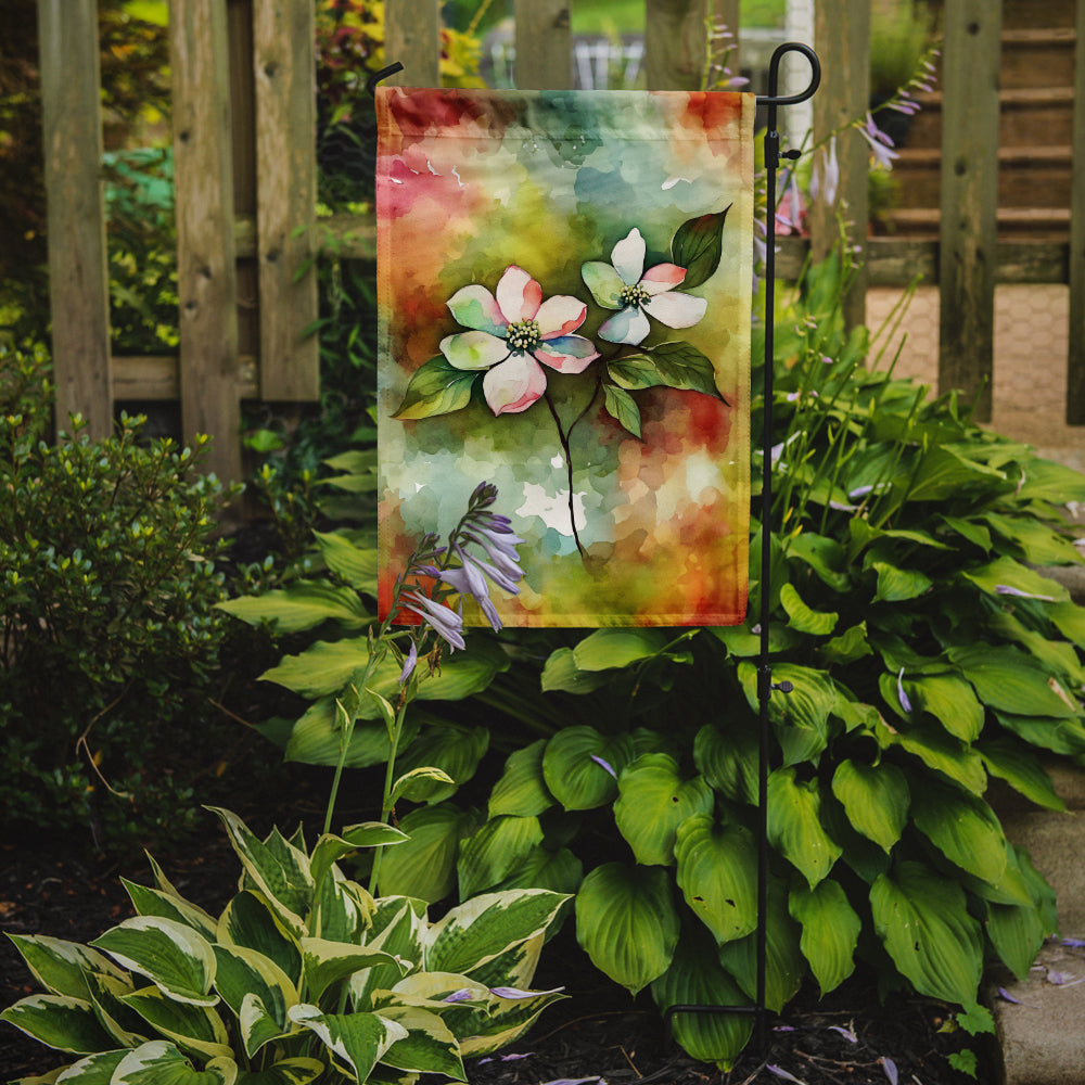 Buy this Virginia American Dogwood in Watercolor Garden Flag