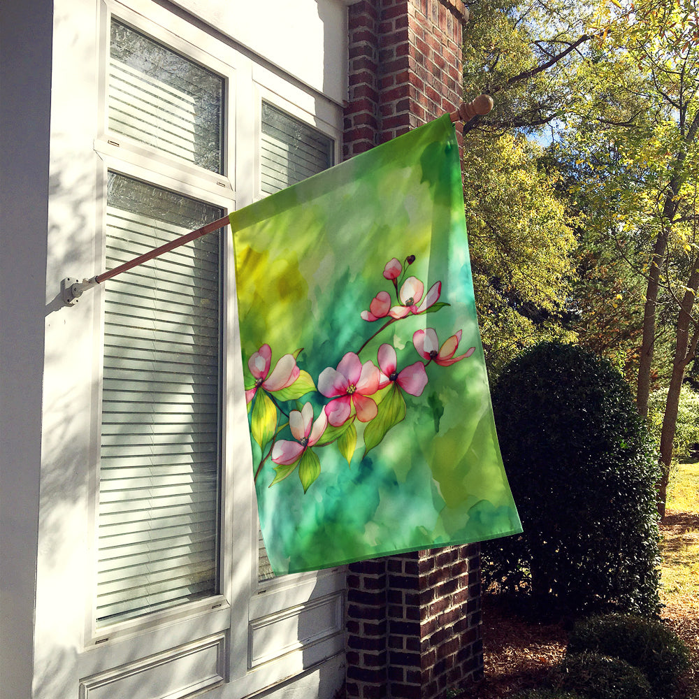 Virginia American Dogwood in Watercolor House Flag