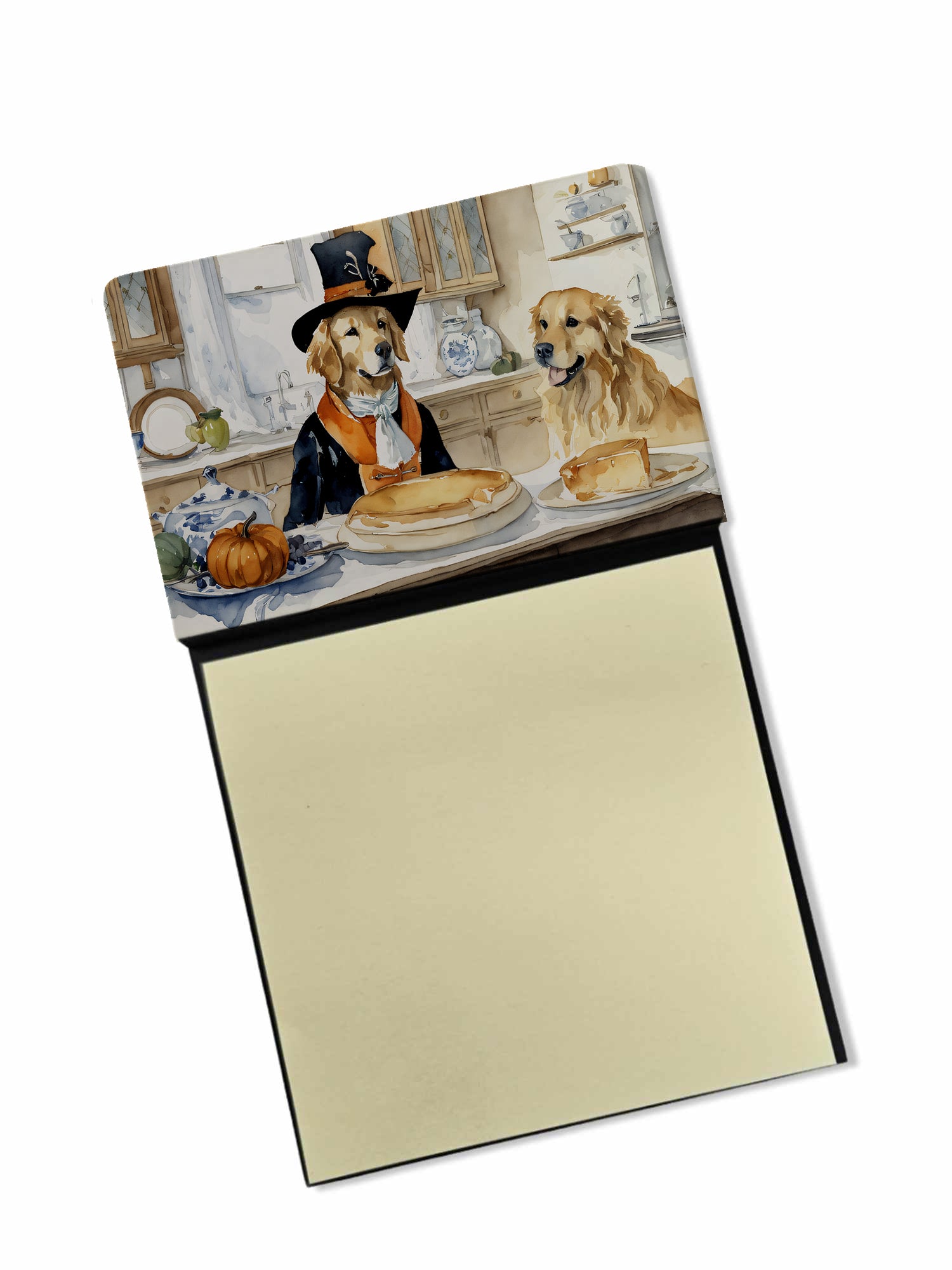 Buy this Golden Retriever Fall Kitchen Pumpkins Sticky Note Holder