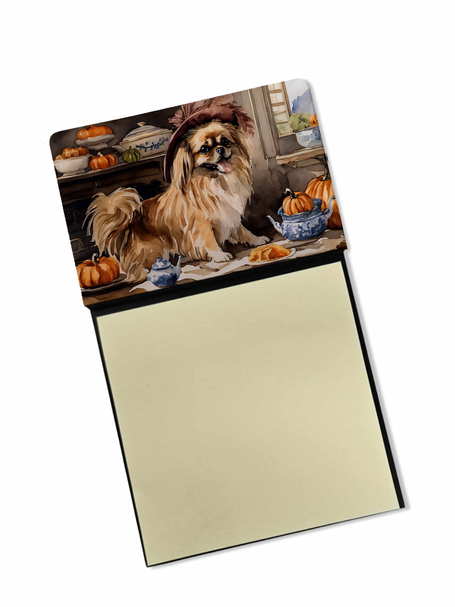 Buy this Tibetan Spaniel Fall Kitchen Pumpkins Sticky Note Holder