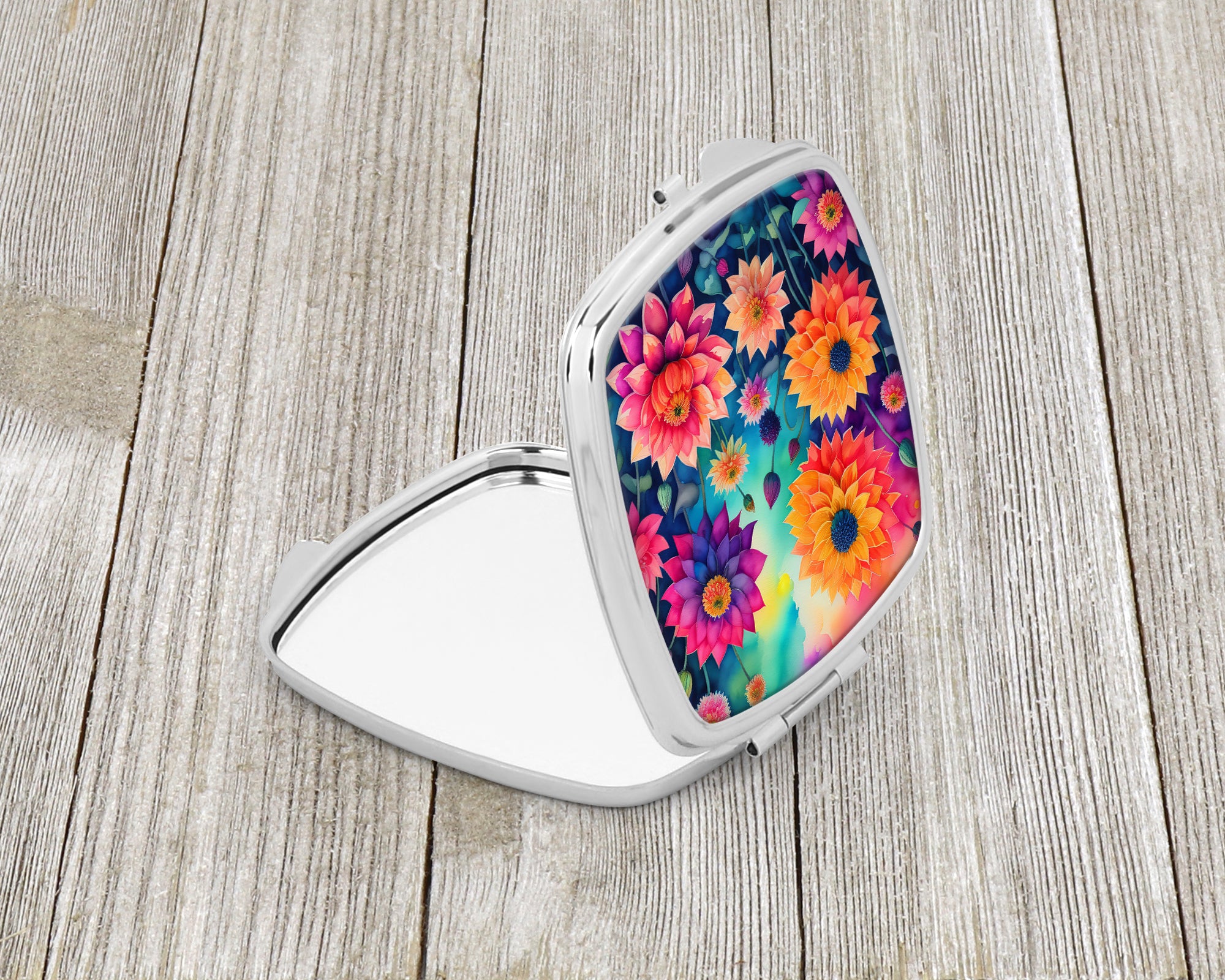 Colorful Dahlias Compact Mirror