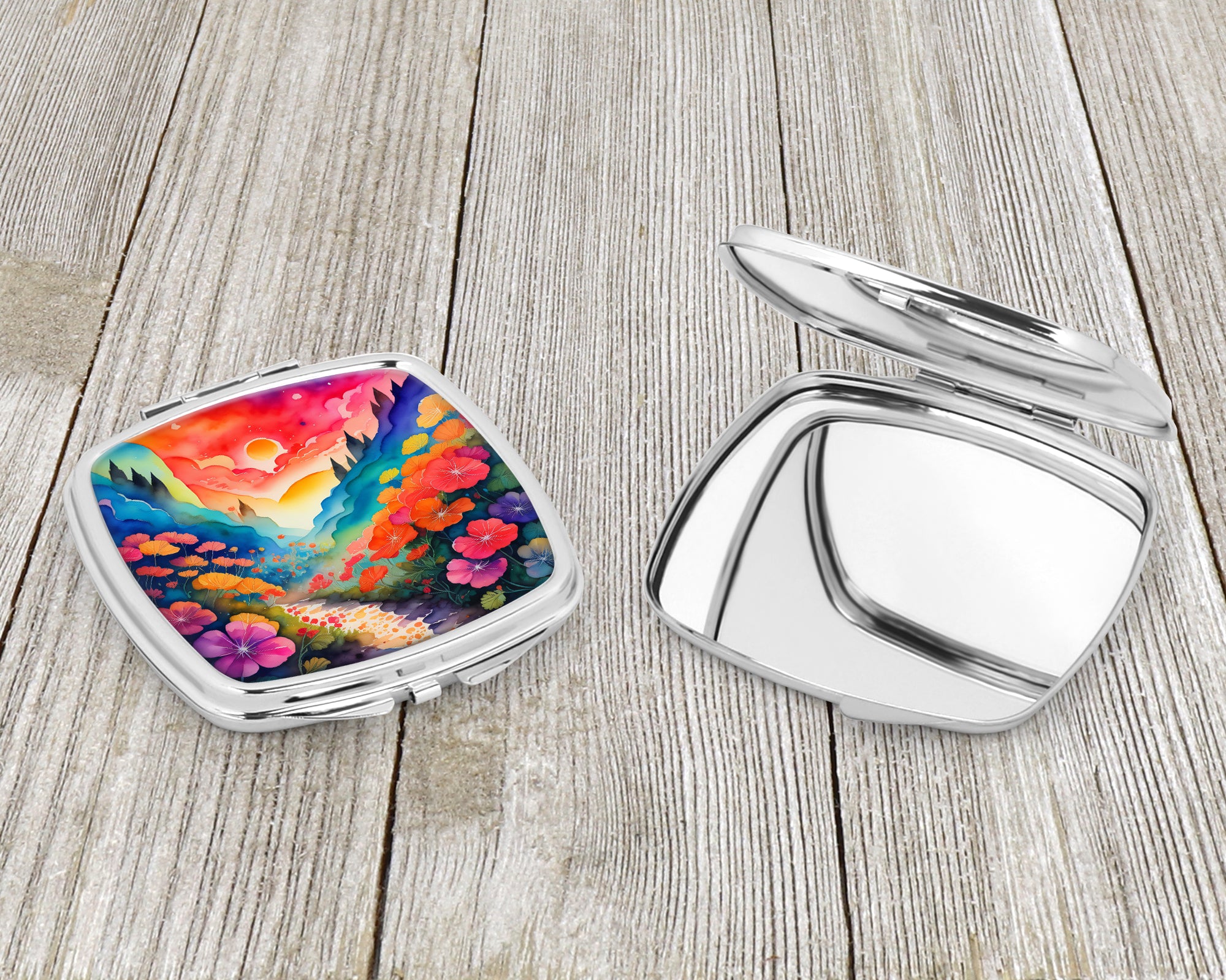 Colorful Geraniums Compact Mirror