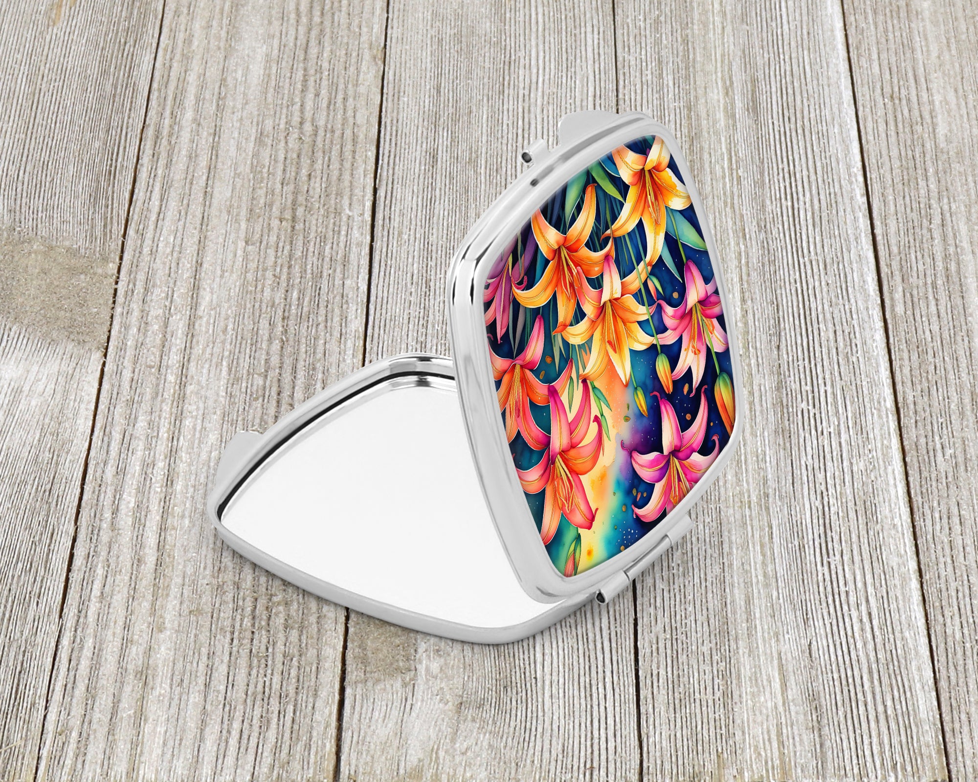 Colorful Lilies Compact Mirror