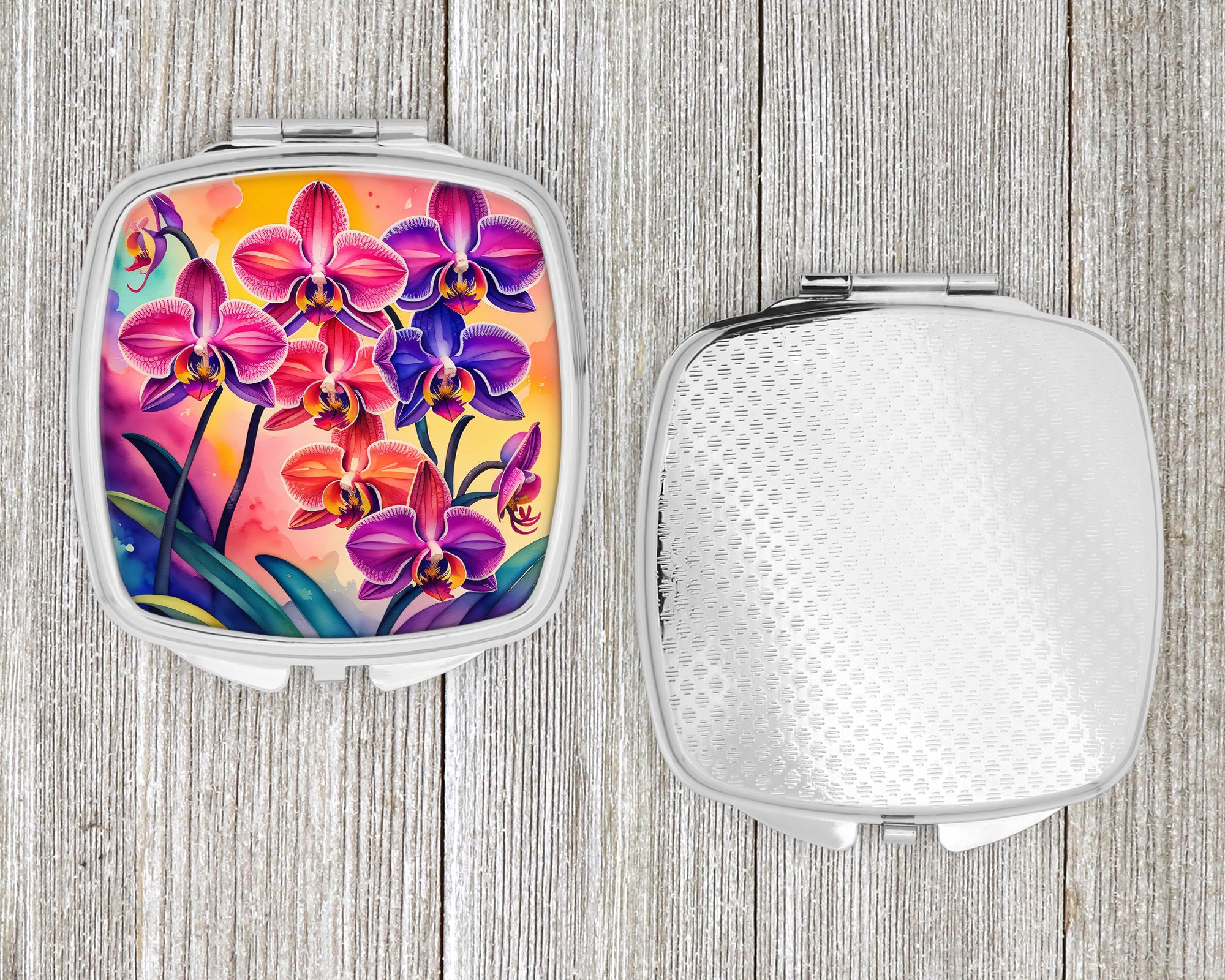 Colorful Orchids Compact Mirror