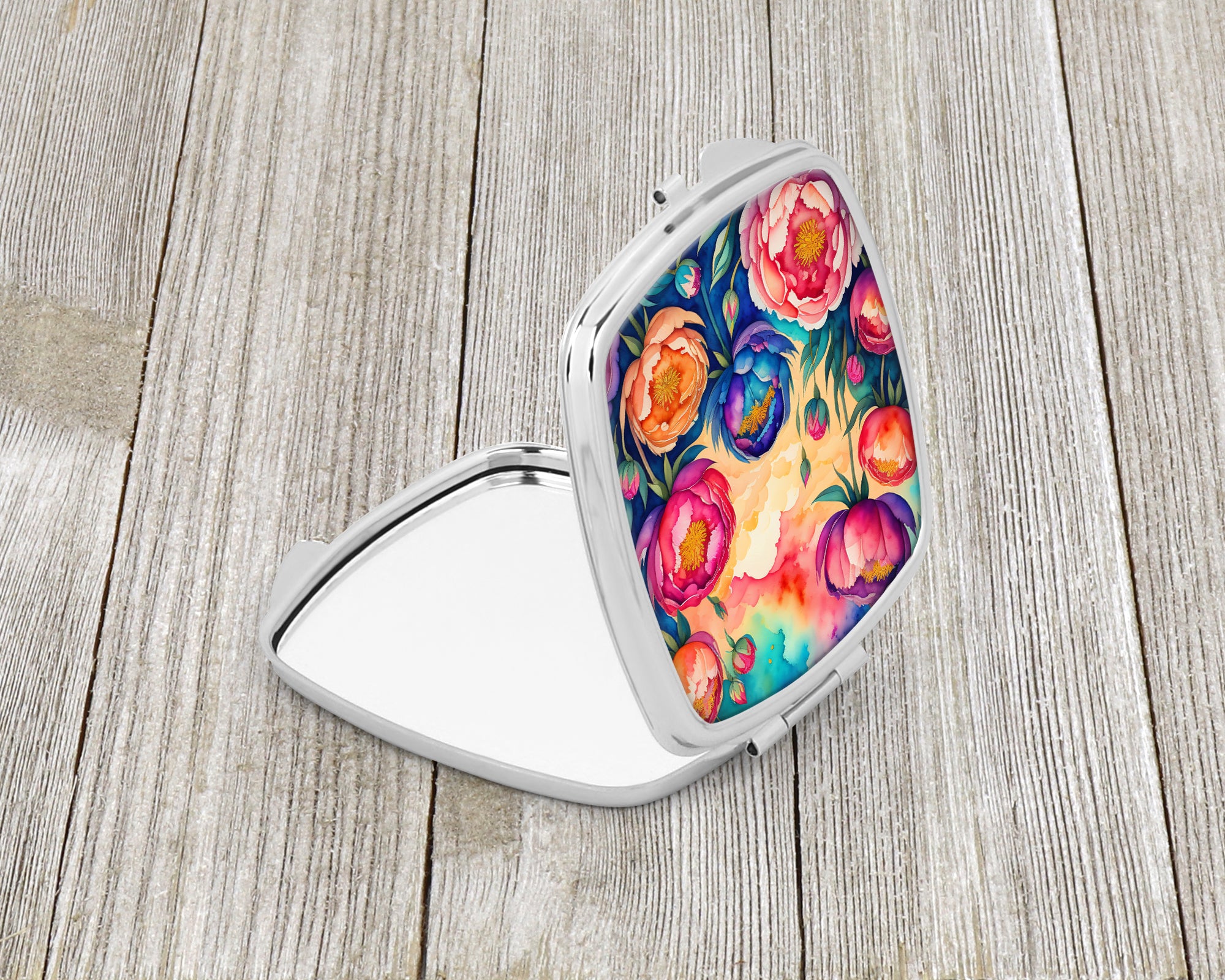 Colorful Peonies Compact Mirror