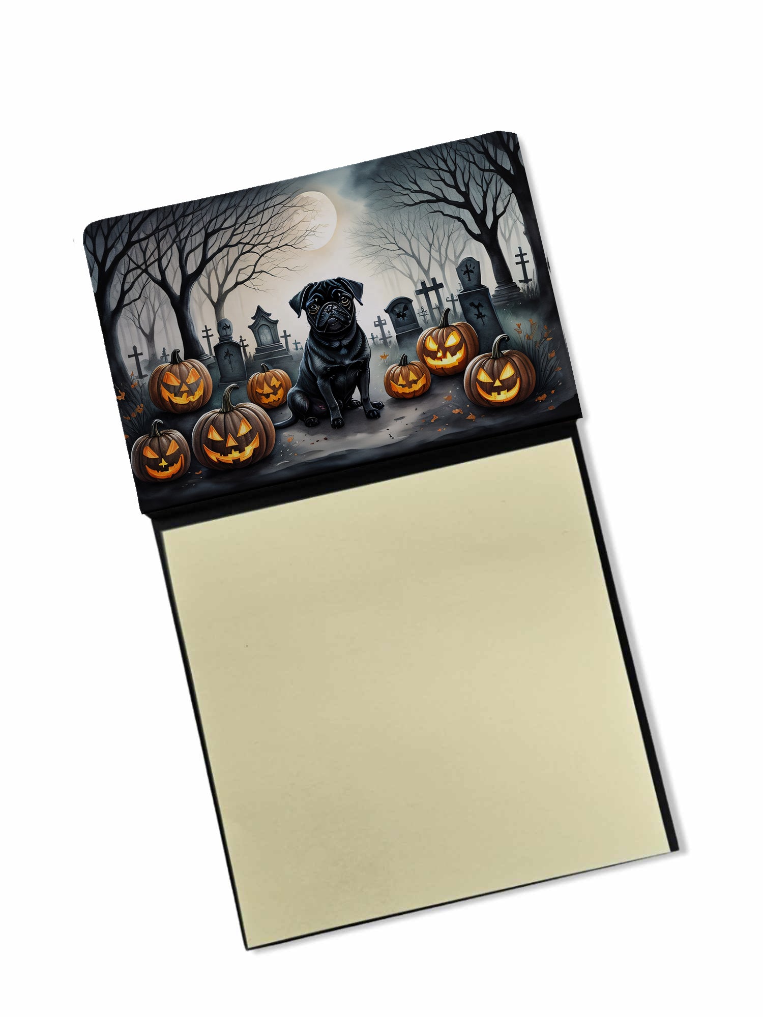 Buy this Black Pug Spooky Halloween Sticky Note Holder