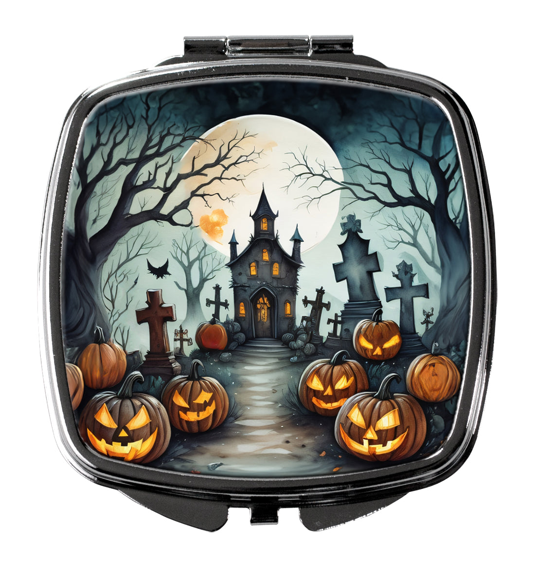 Buy this Graveyard Spooky Halloween Compact Mirror