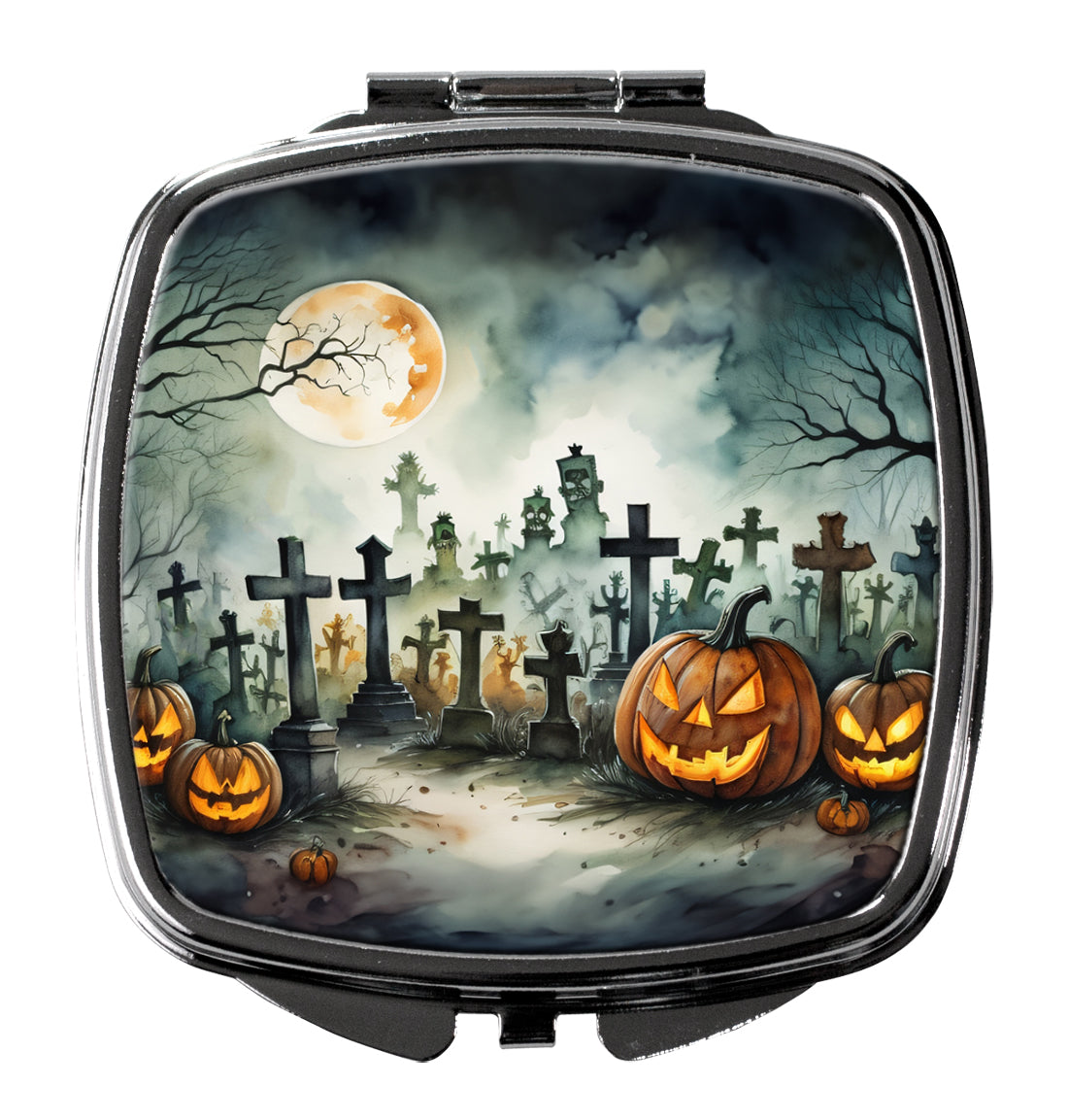 Buy this Graveyard Spooky Halloween Compact Mirror