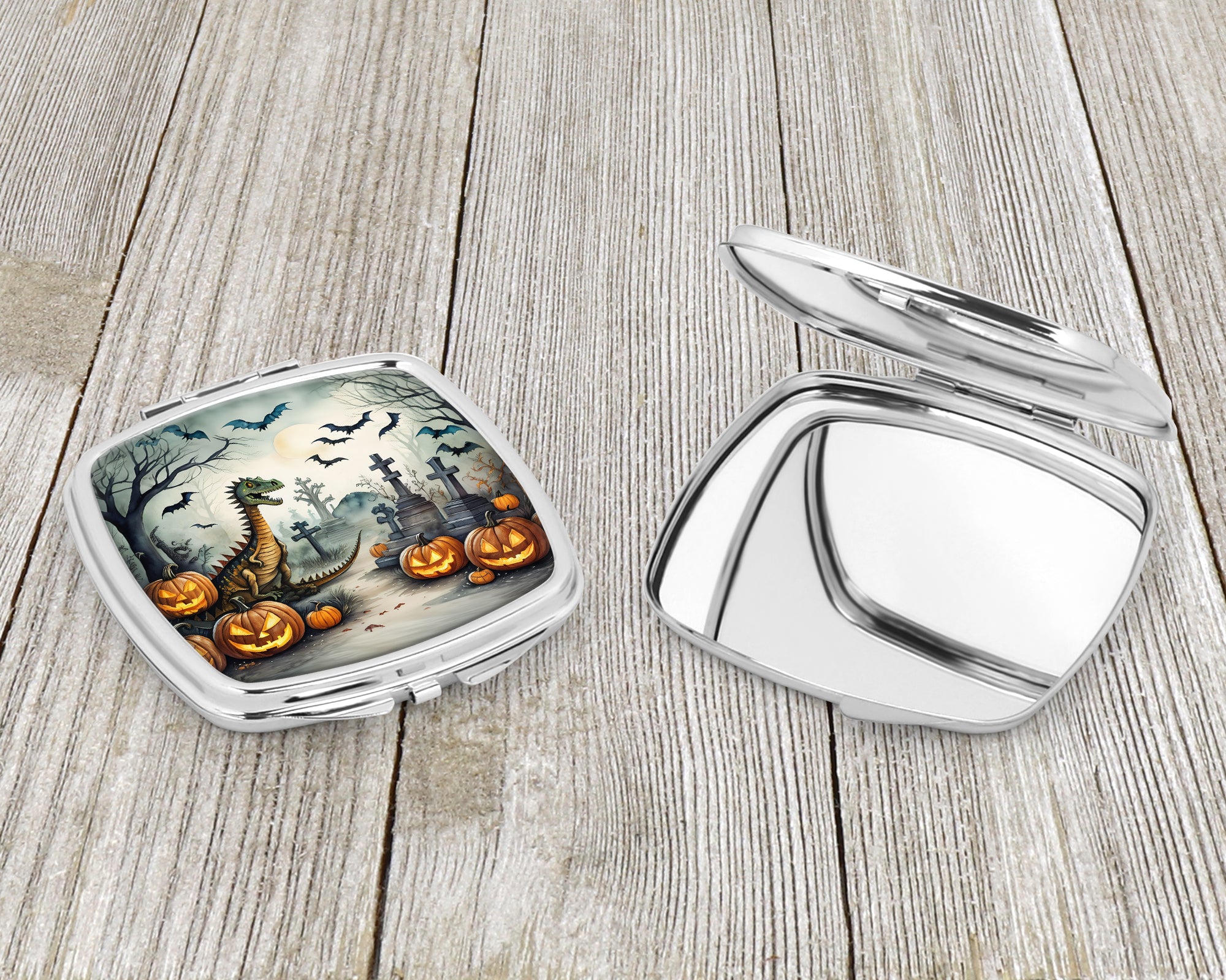 Dinosaurs Spooky Halloween Compact Mirror