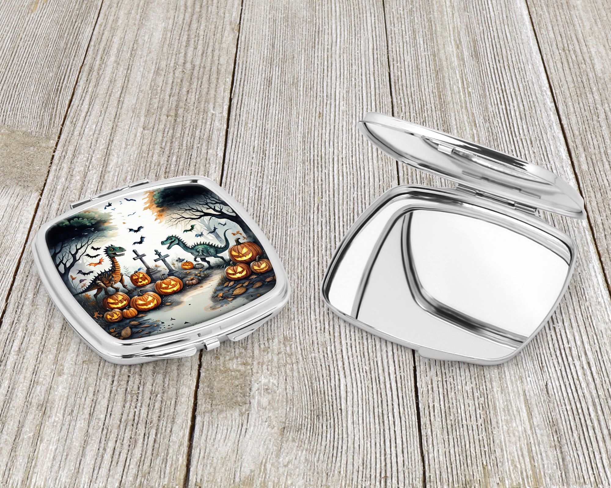 Dinosaurs Spooky Halloween Compact Mirror