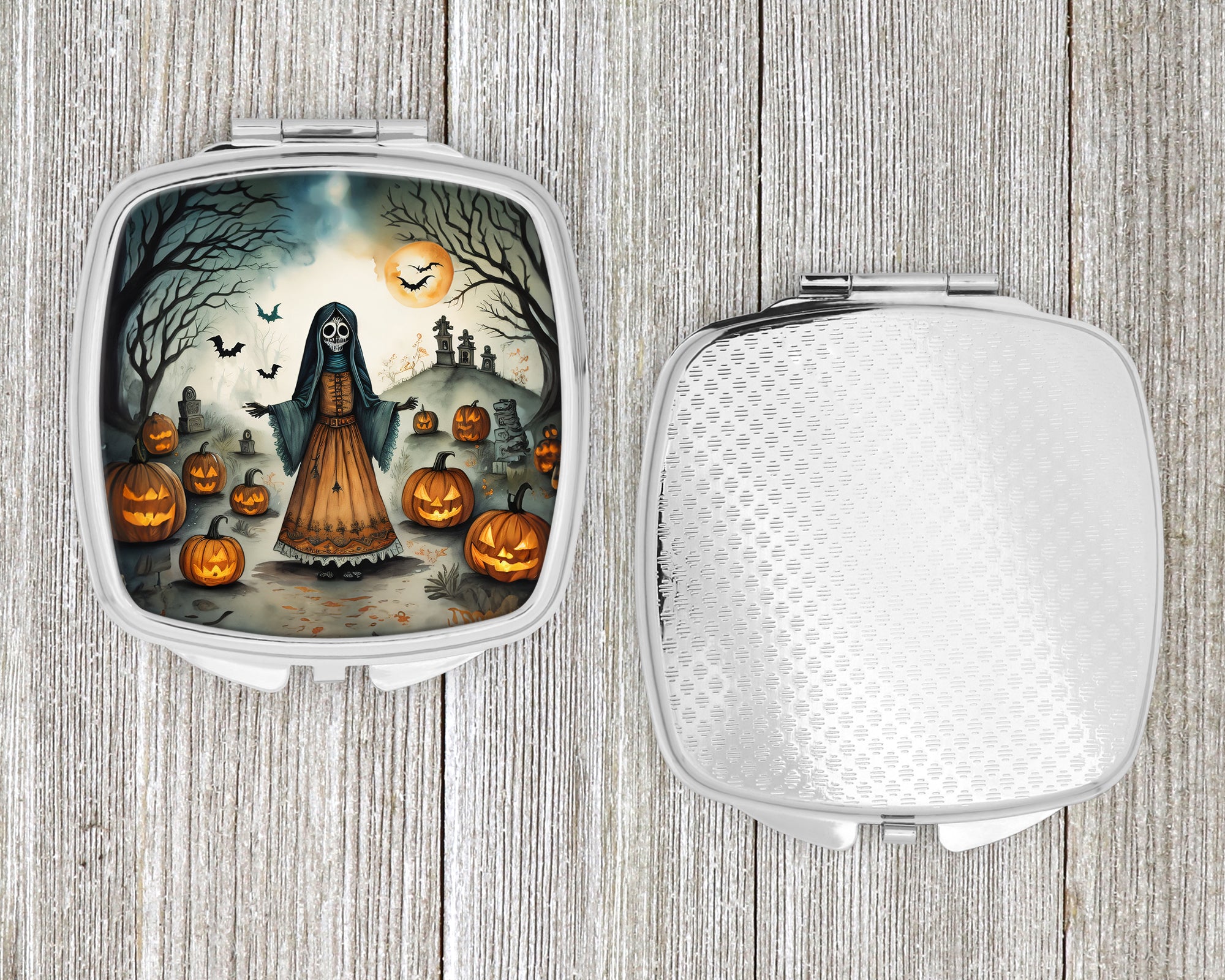 La Llorona Skeleton Spooky Halloween Compact Mirror