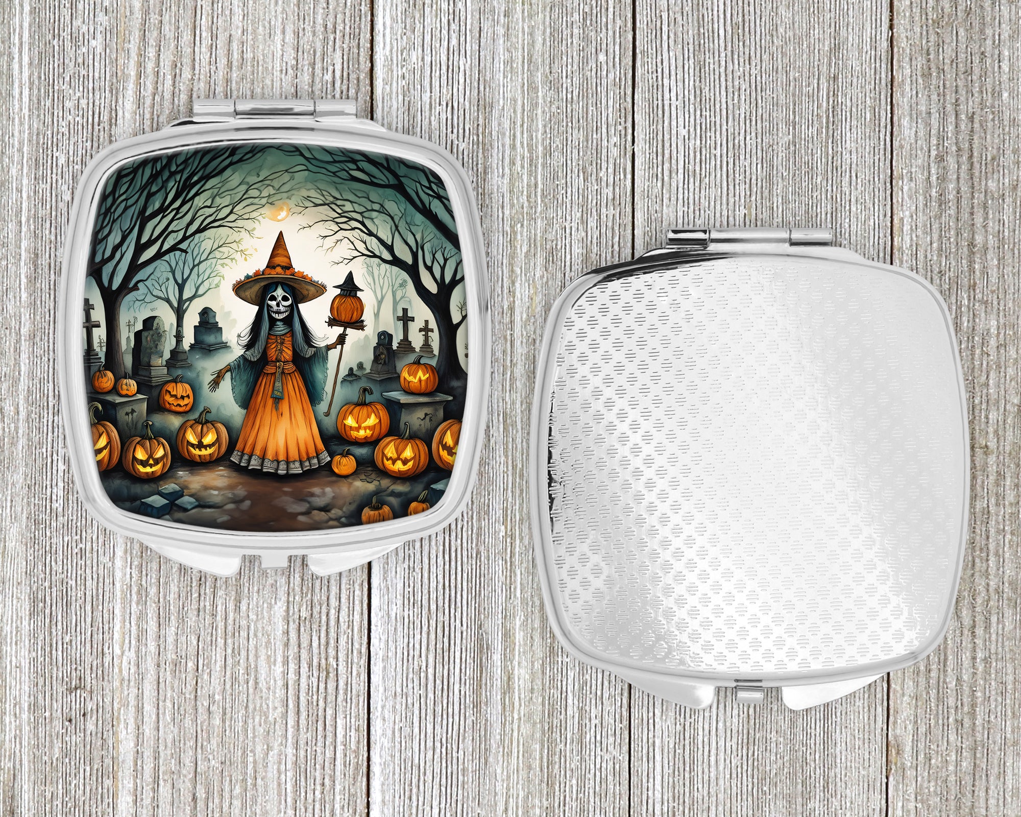 La Llorona Skeleton Spooky Halloween Compact Mirror