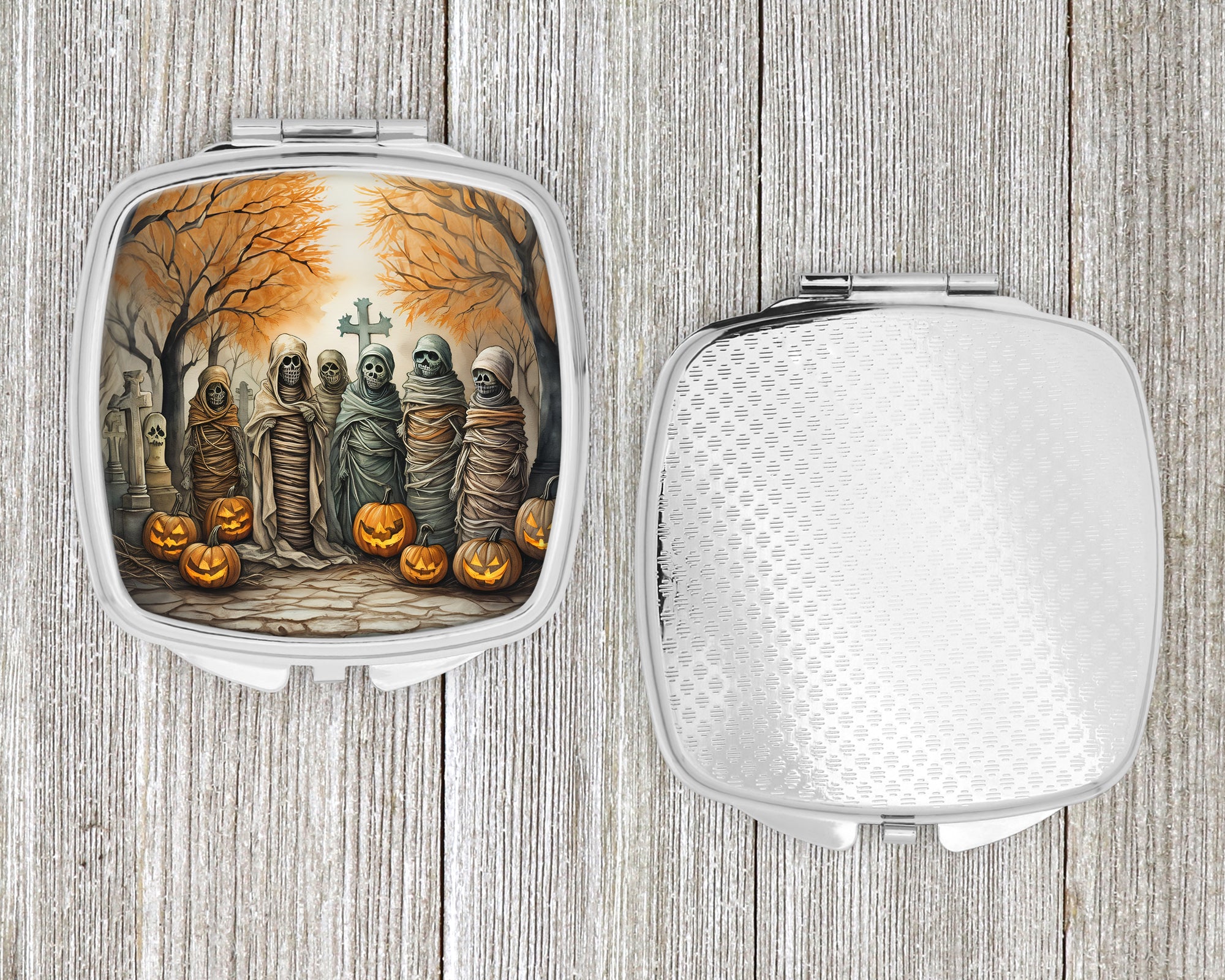 Mummies Spooky Halloween Compact Mirror