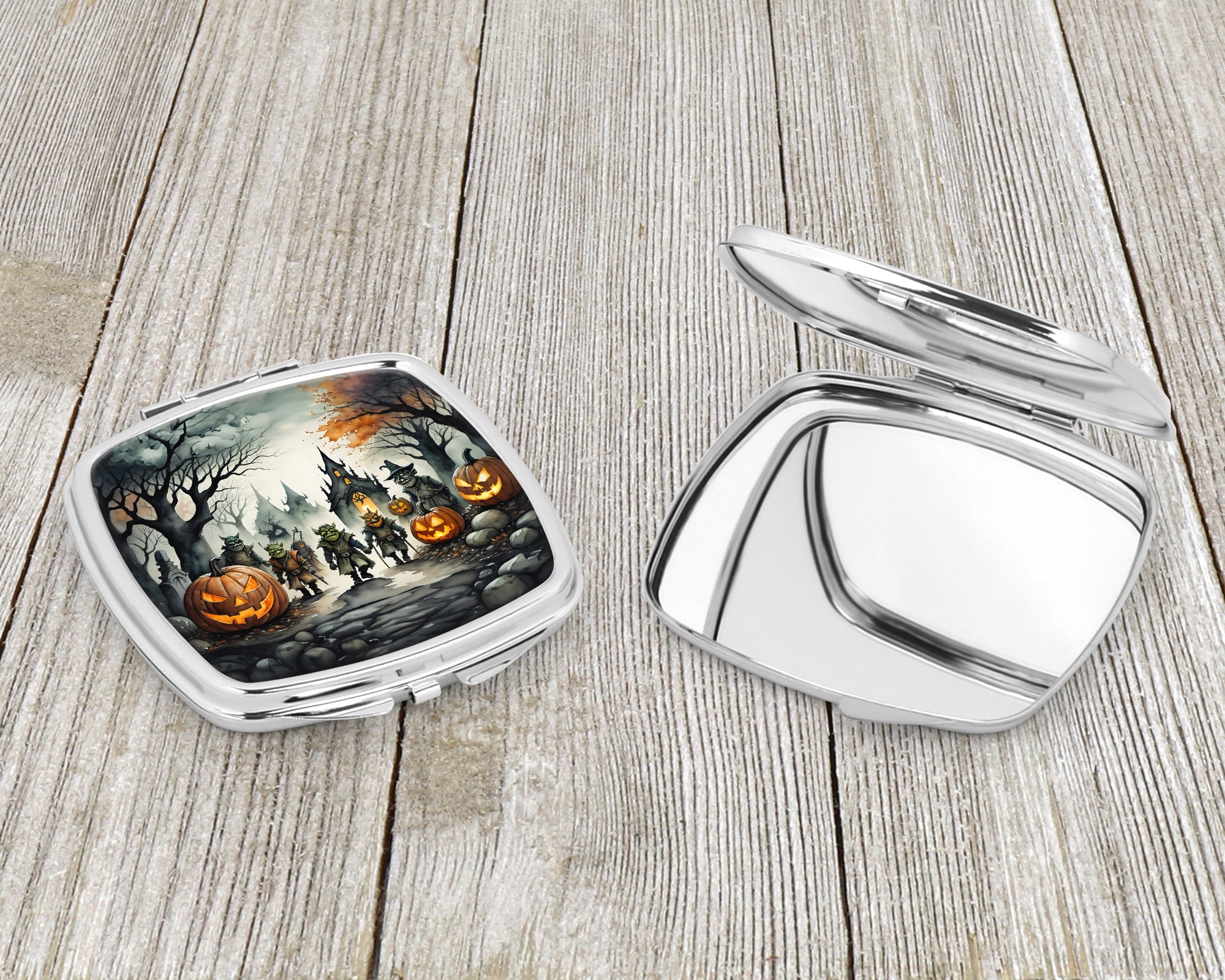 Orcs Spooky Halloween Compact Mirror