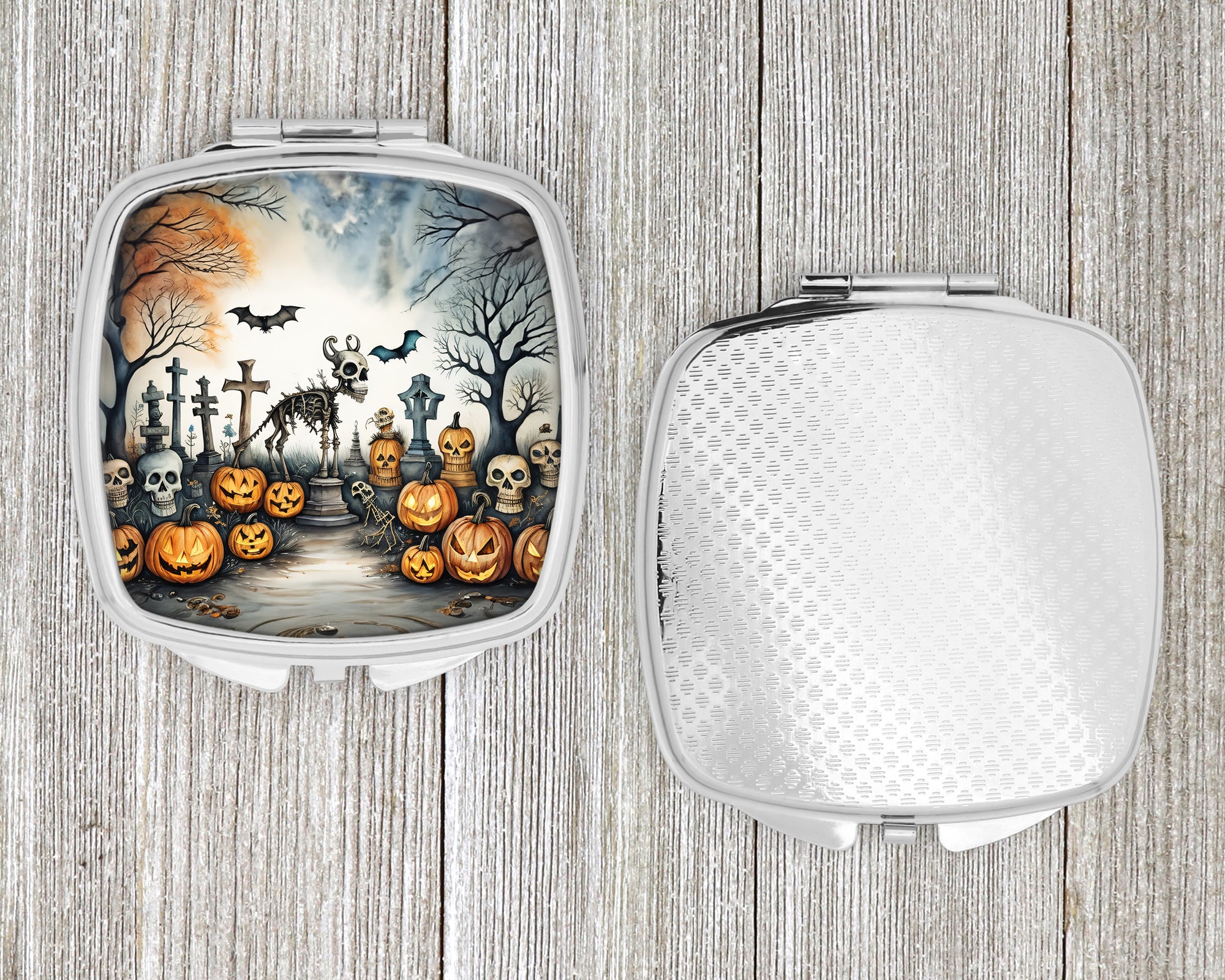 Pet Cemetery Spooky Halloween Compact Mirror