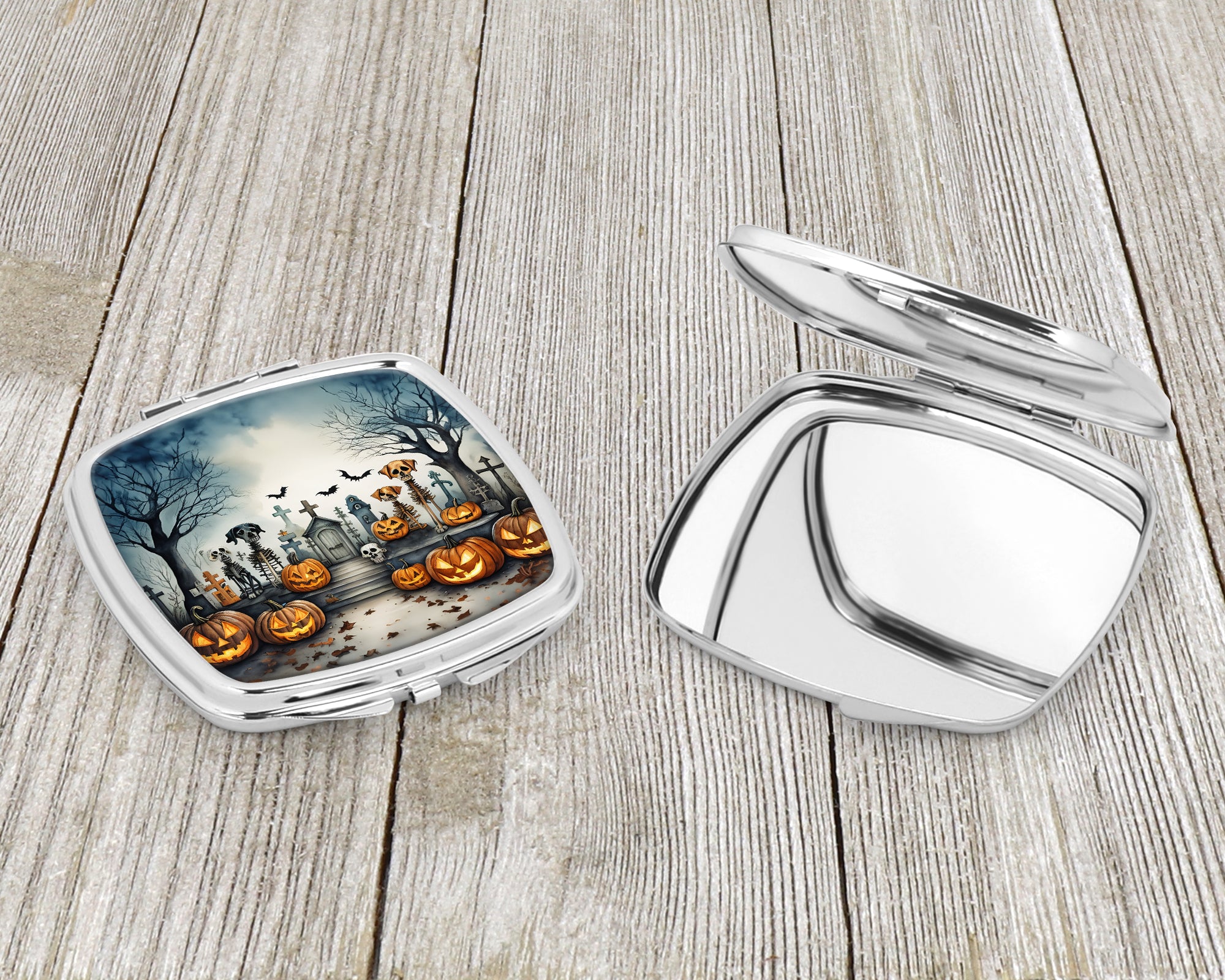 Pet Cemetery Spooky Halloween Compact Mirror