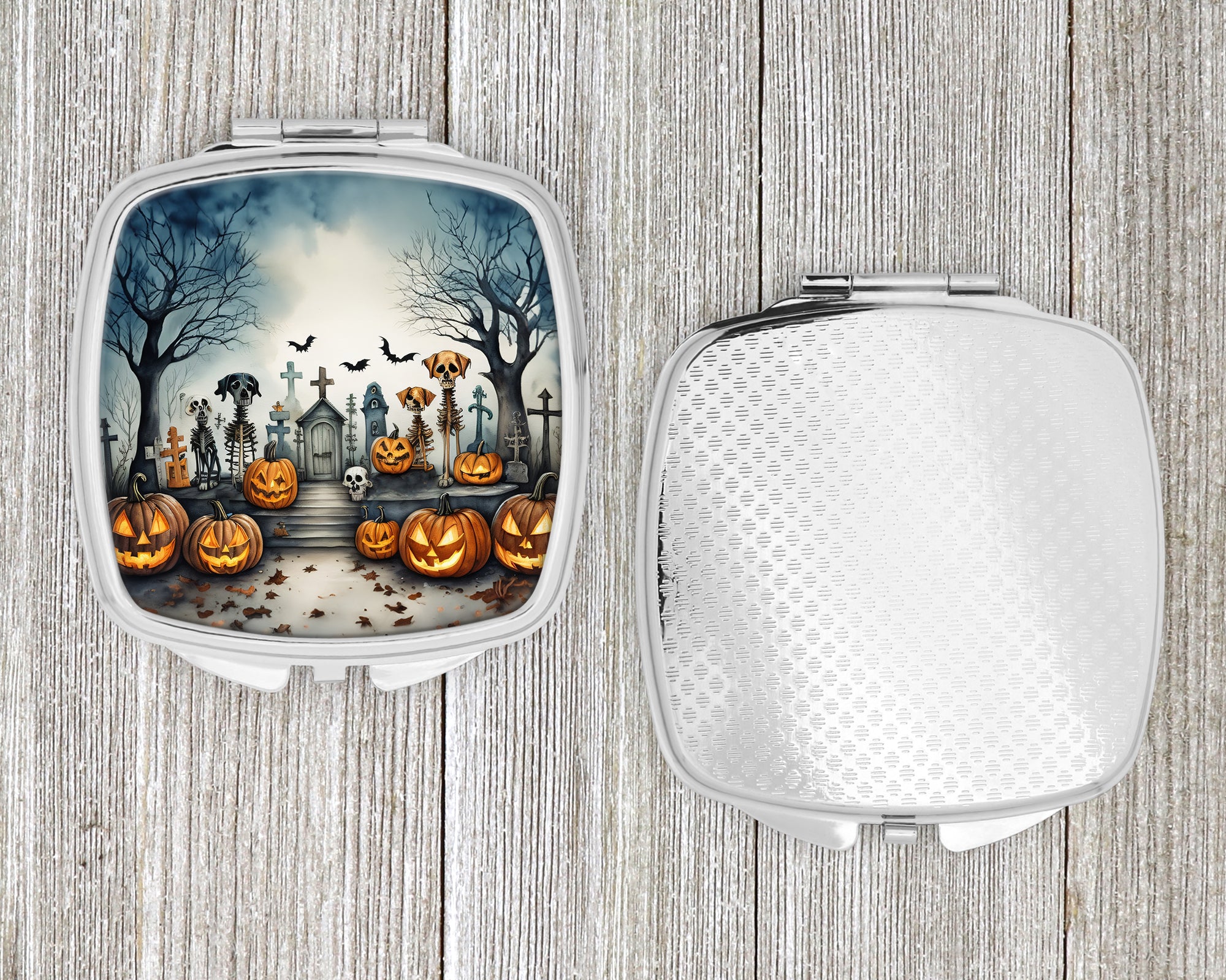 Pet Cemetery Spooky Halloween Compact Mirror