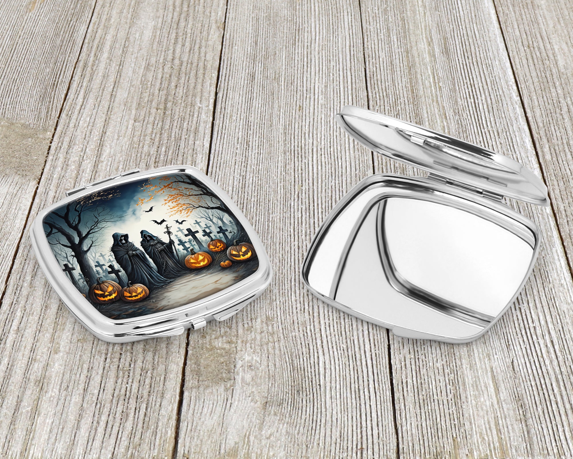 The Grim Reaper Spooky Halloween Compact Mirror