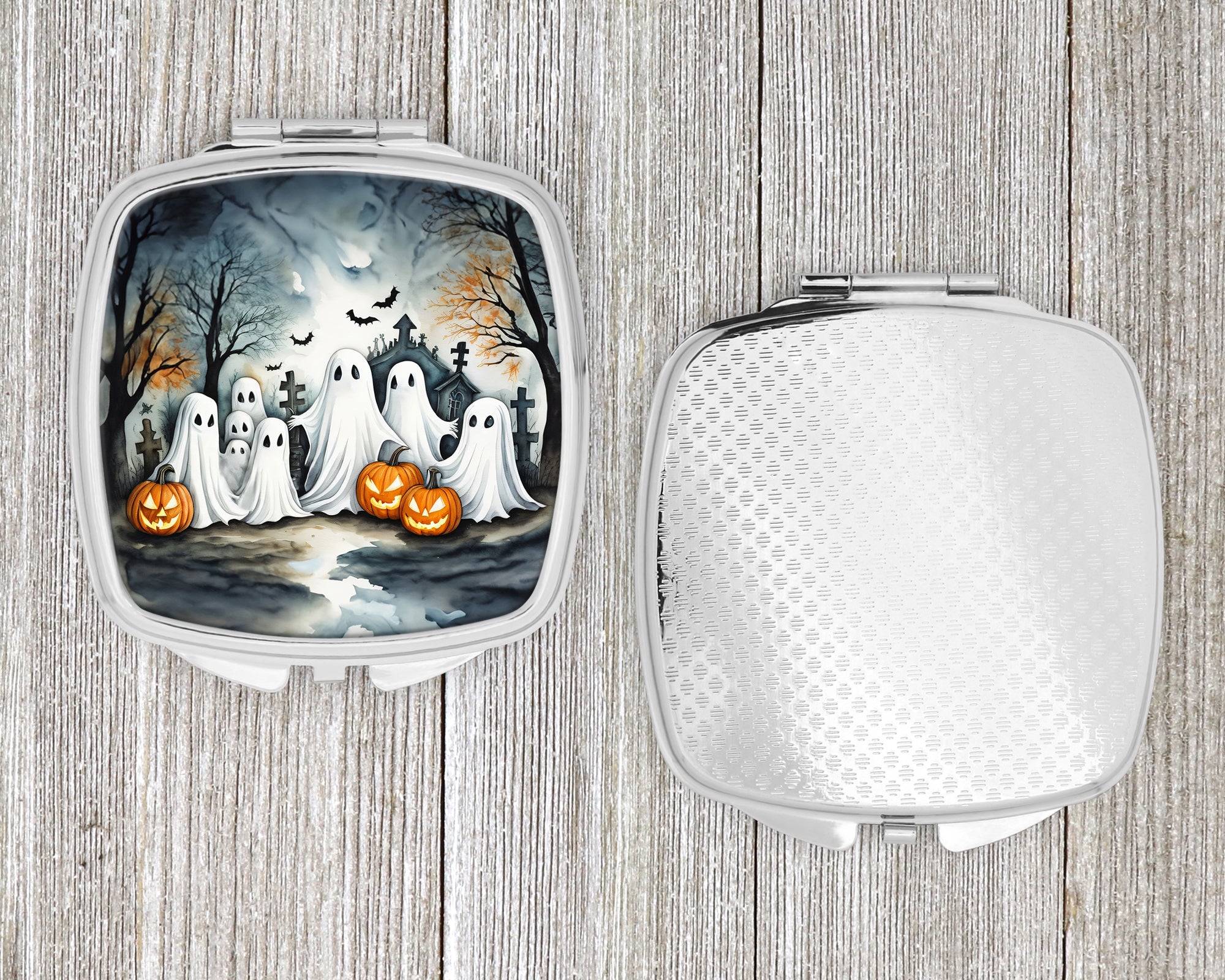 Ghosts Spooky Halloween Compact Mirror