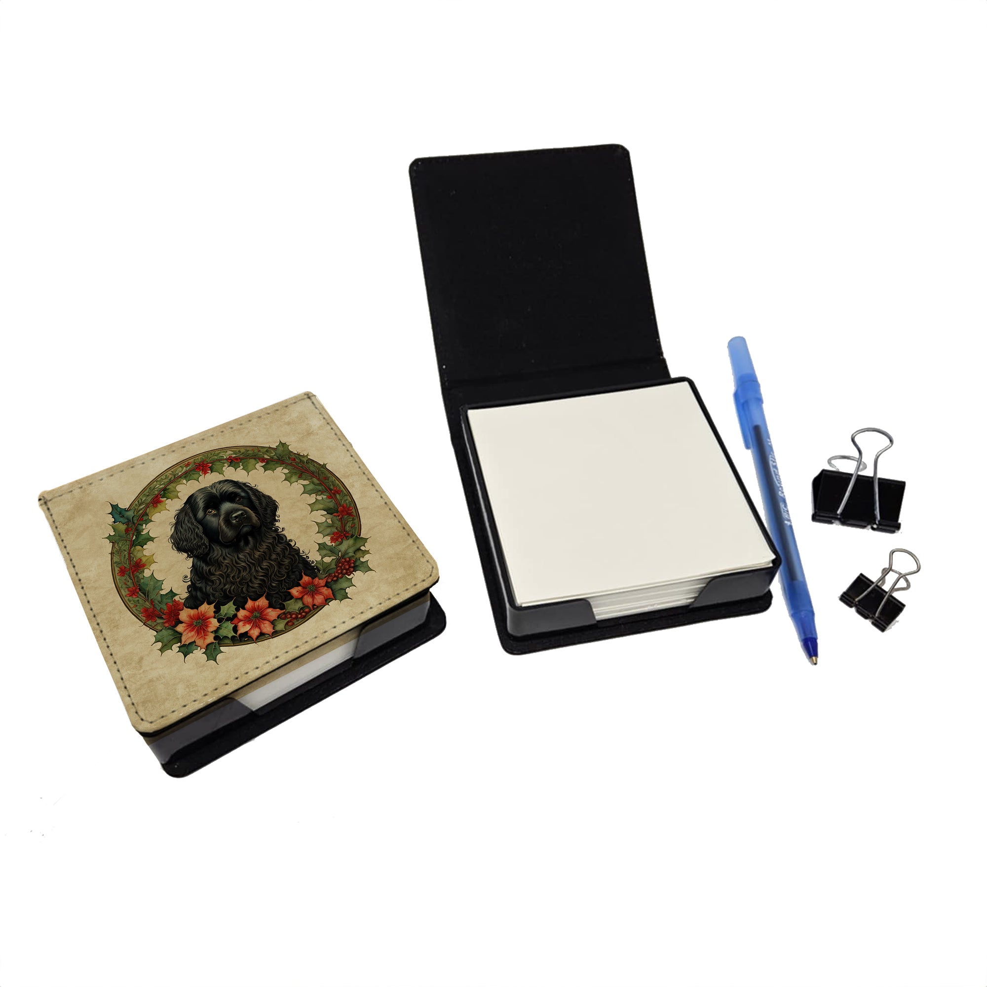 Buy this Puli Christmas Flowers PU Leather Note Paper Holder