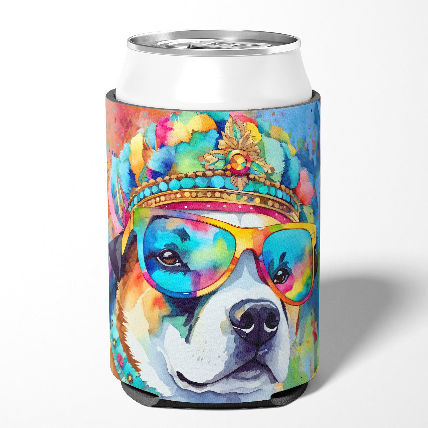 Akita Hippie Dawg Can or Bottle Hugger