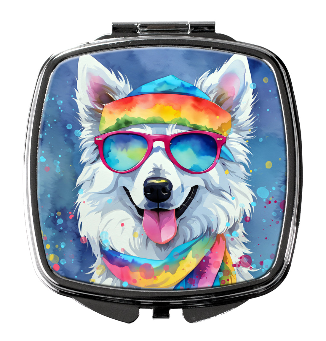 Buy this American Eskimo Hippie Dawg Compact Mirror