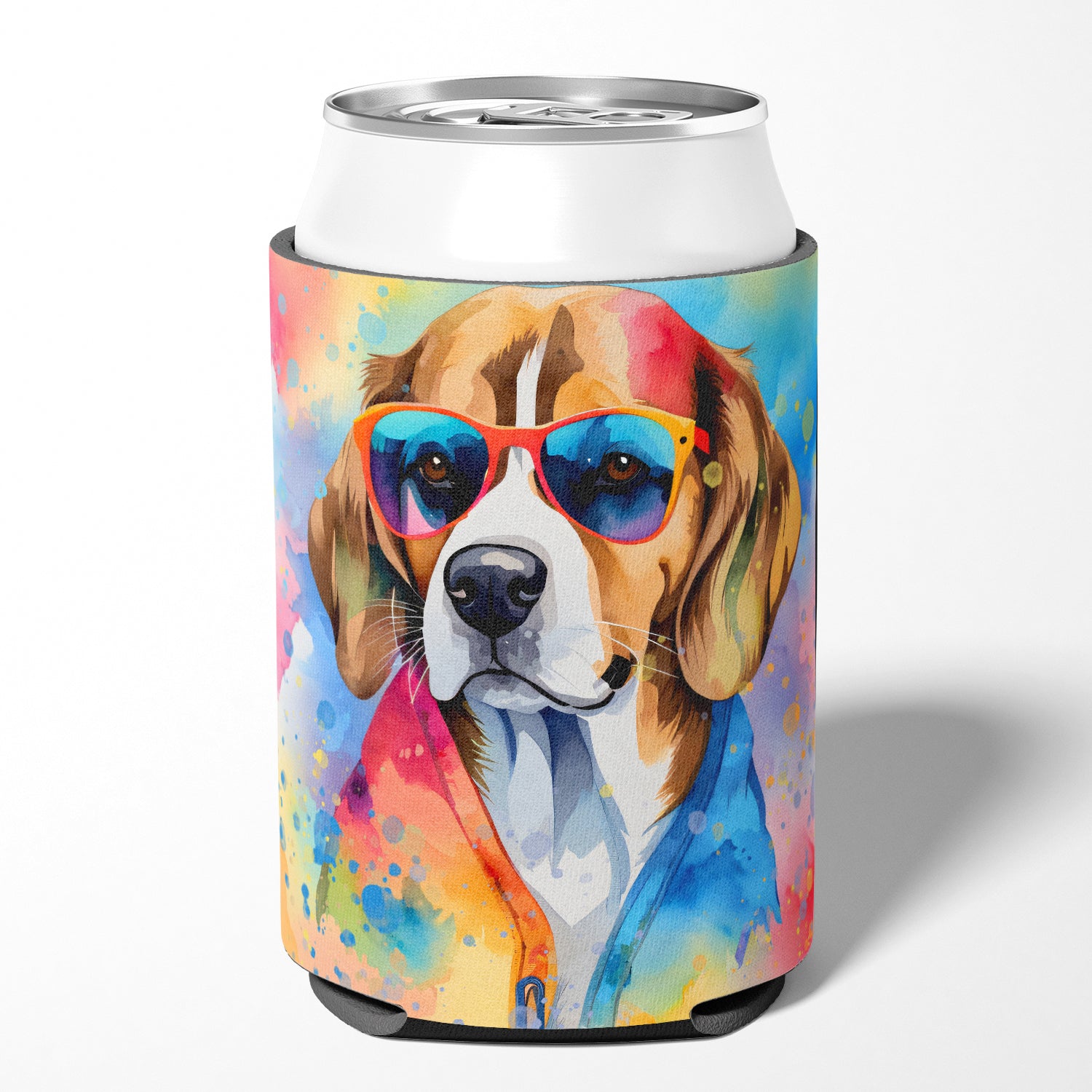 Beagle Hippie Dawg Can or Bottle Hugger