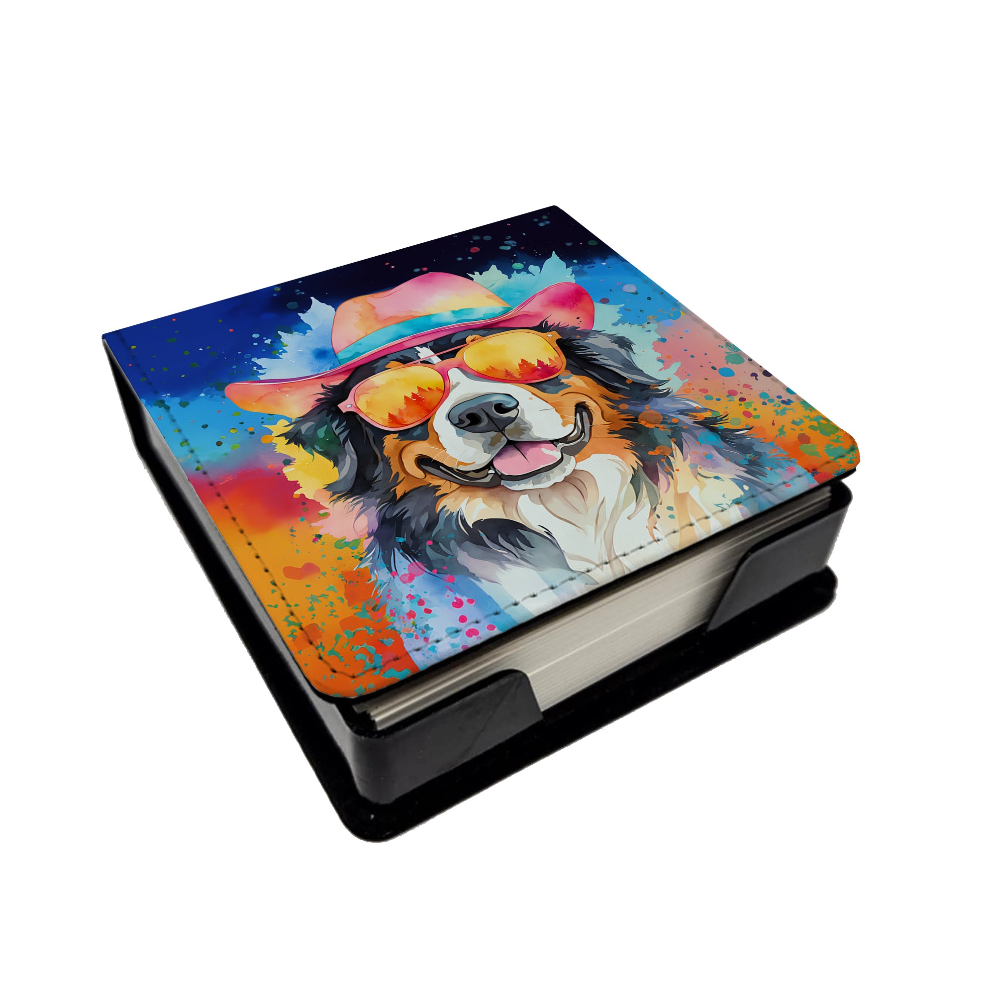 Buy this Bernese Mountain Dog Hippie Dawg PU Leather Note Paper Holder