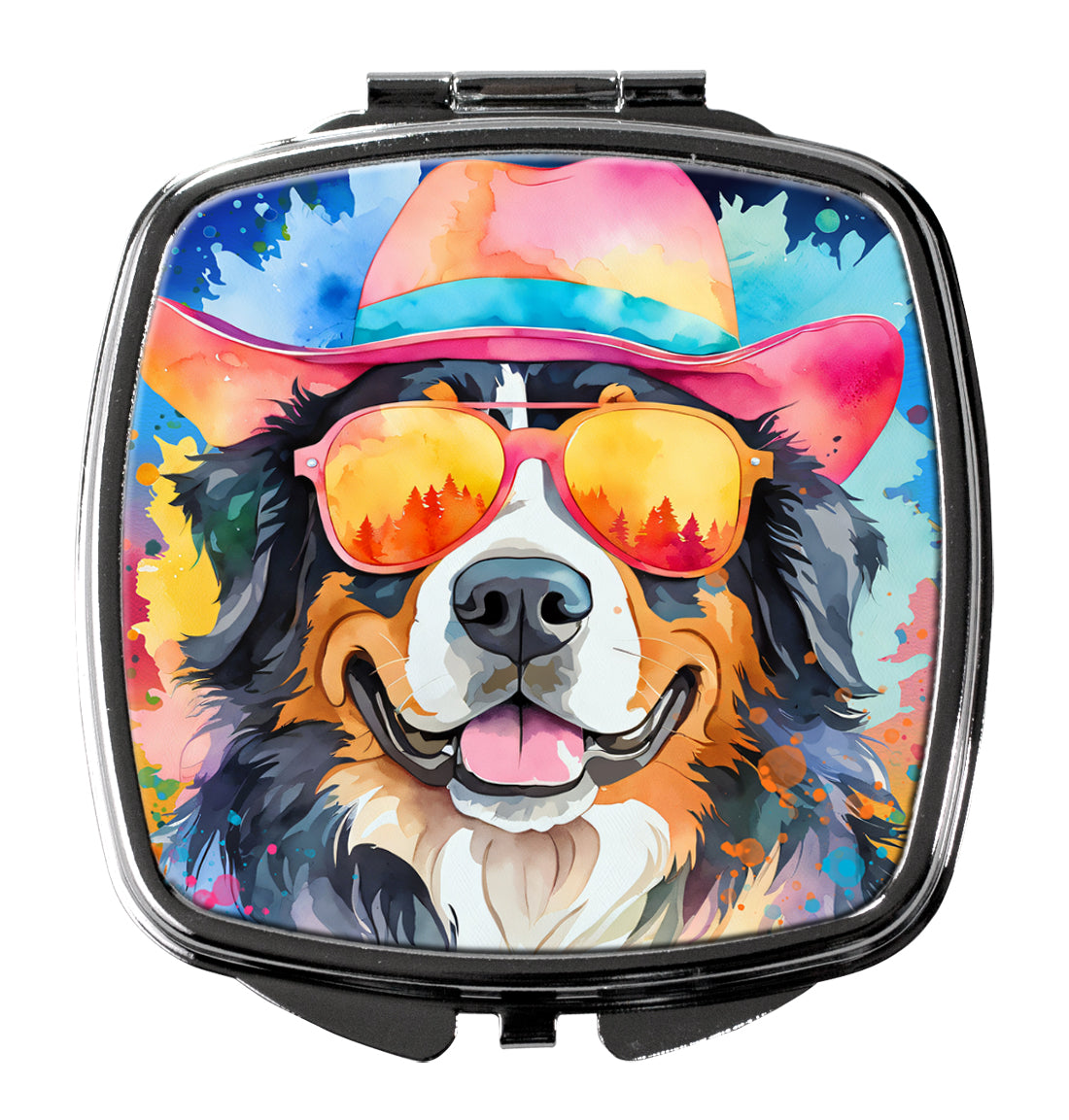 Buy this Bernese Mountain Dog Hippie Dawg Compact Mirror