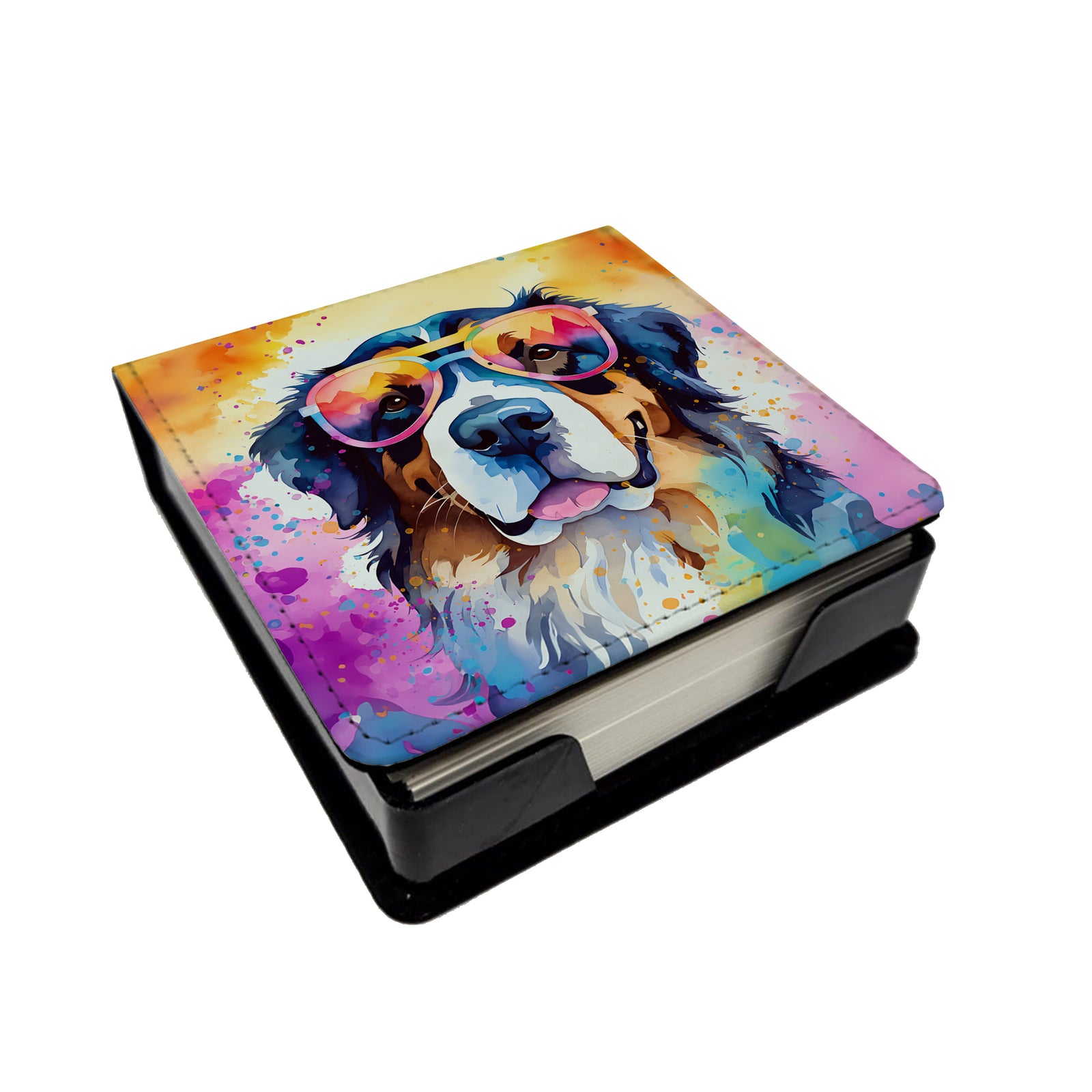 Buy this Bernese Mountain Dog Hippie Dawg PU Leather Note Paper Holder