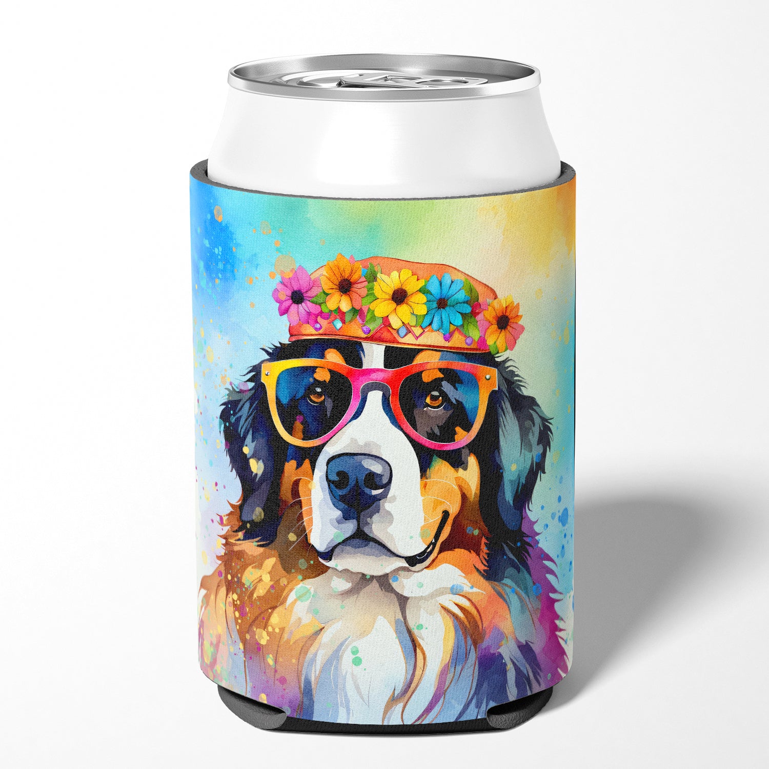 Buy this Bernese Mountain Dog Hippie Dawg Can or Bottle Hugger