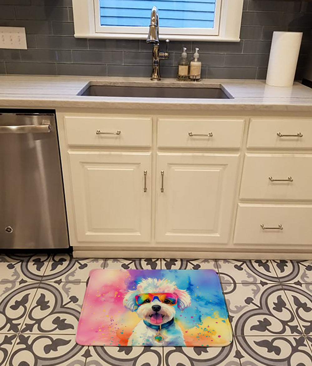 Buy this Bichon Frise Hippie Dawg Memory Foam Kitchen Mat