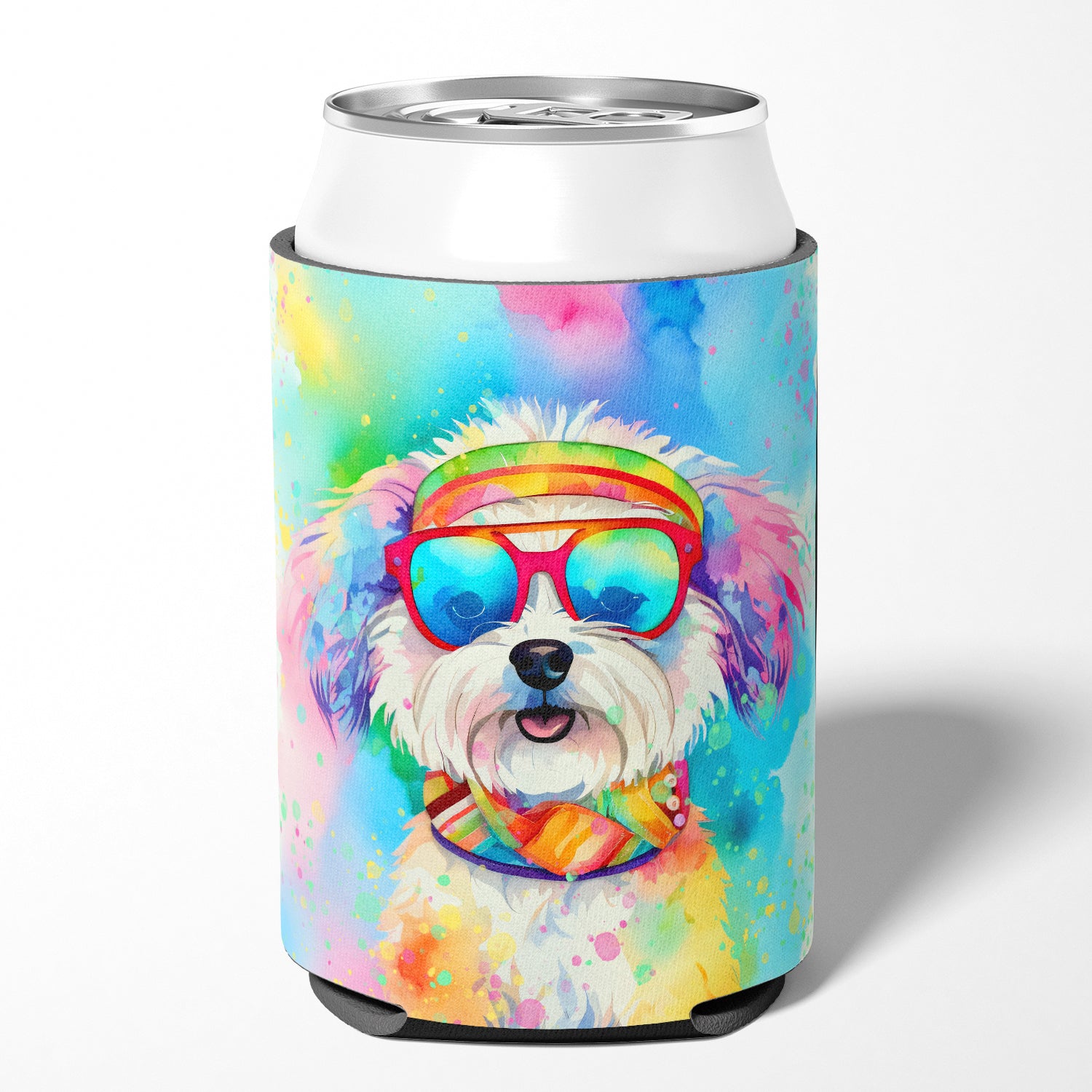 Buy this Bichon Frise Hippie Dawg Can or Bottle Hugger