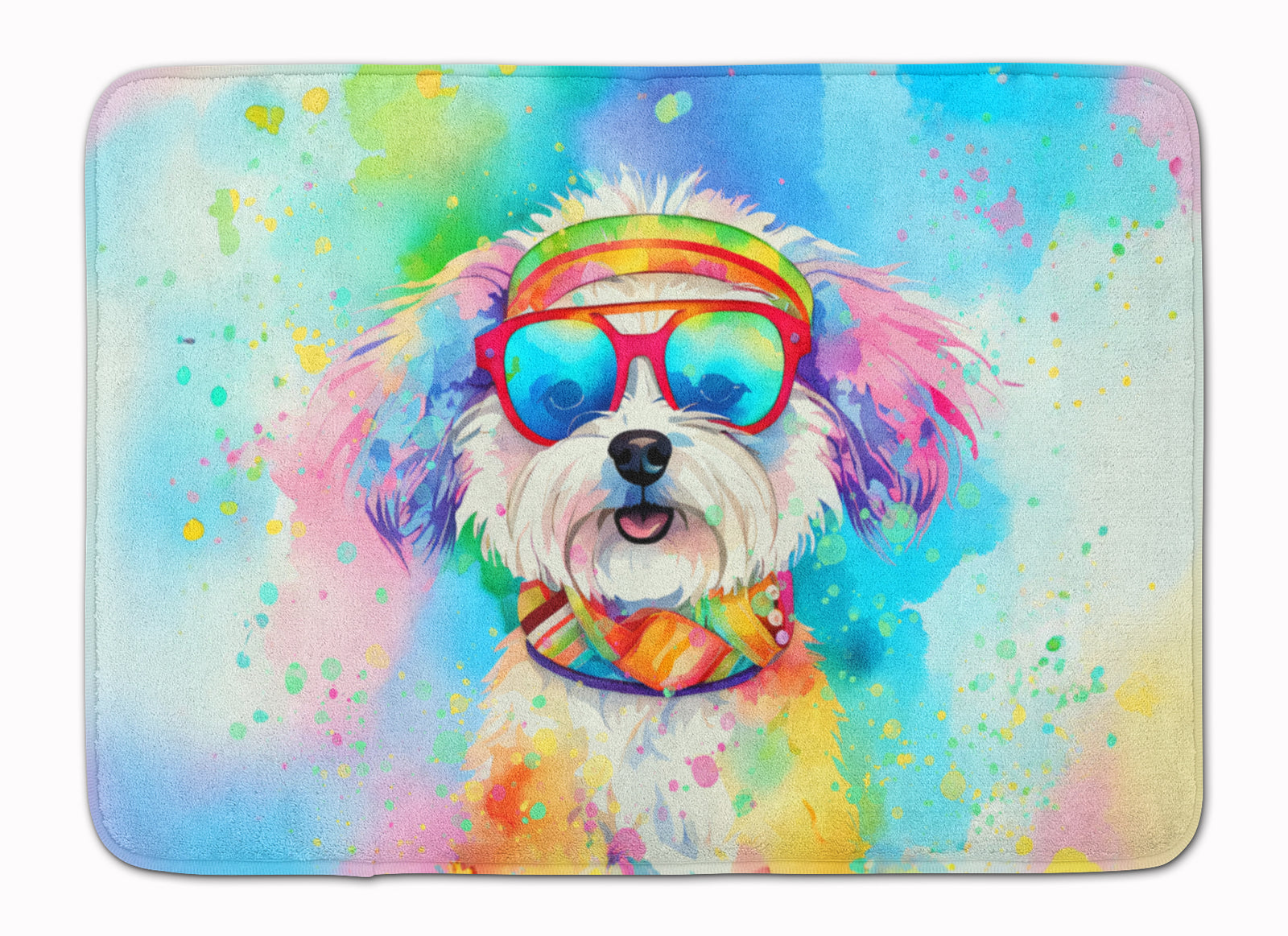 Buy this Bichon Frise Hippie Dawg Memory Foam Kitchen Mat