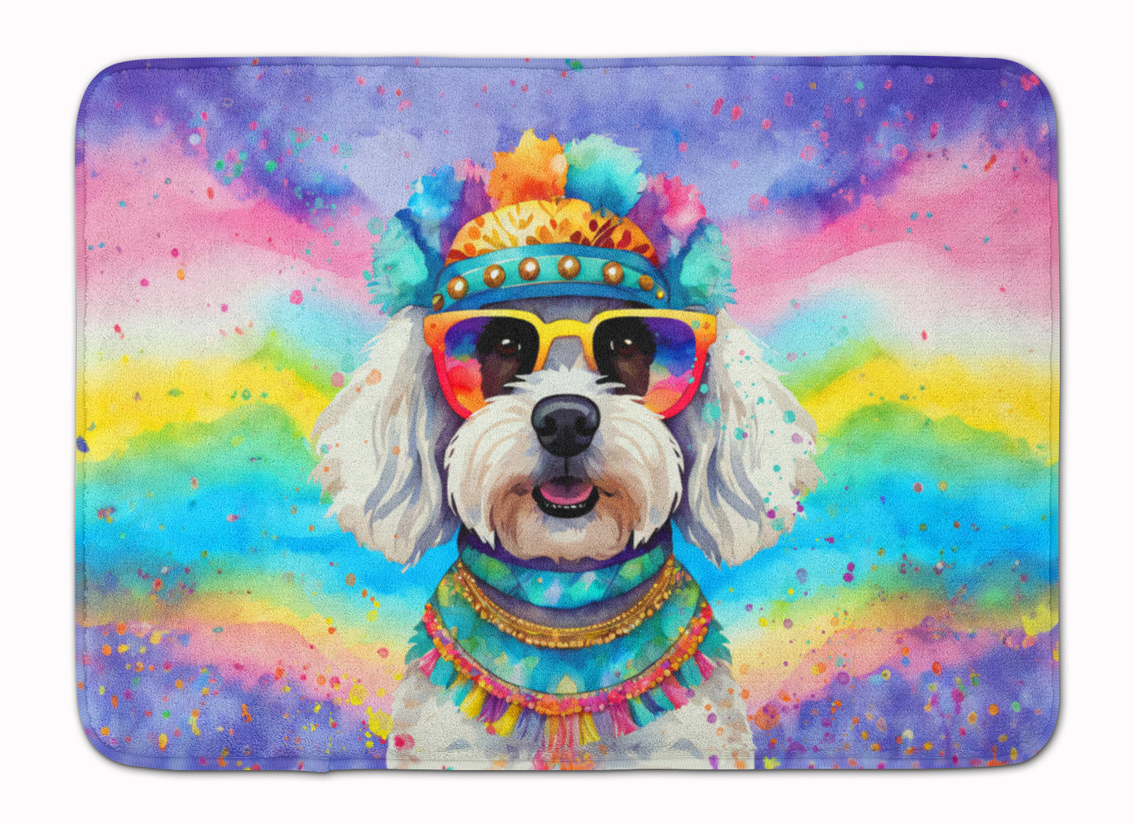 Buy this Bichon Frise Hippie Dawg Memory Foam Kitchen Mat