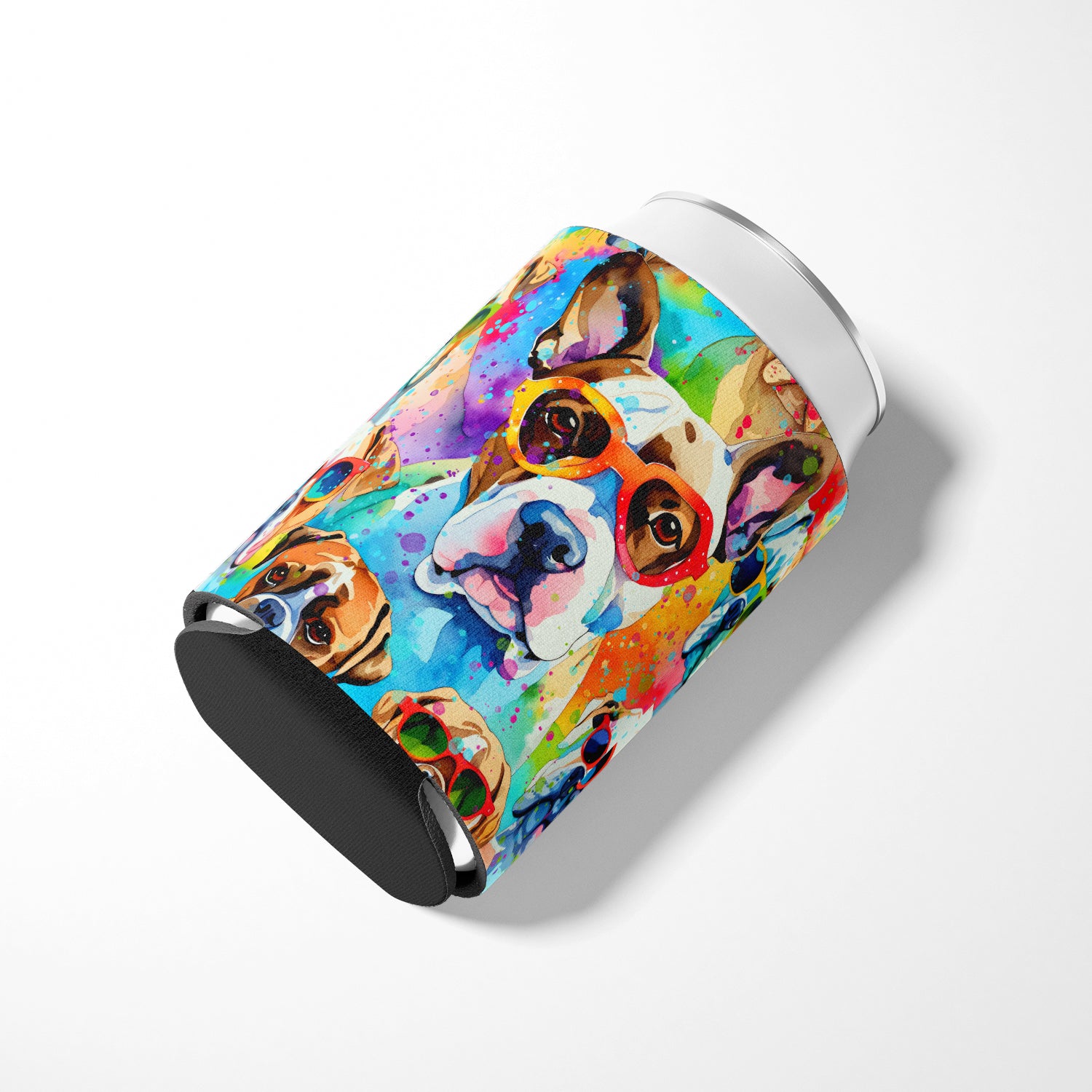 Boxer Hippie Dawg Can or Bottle Hugger