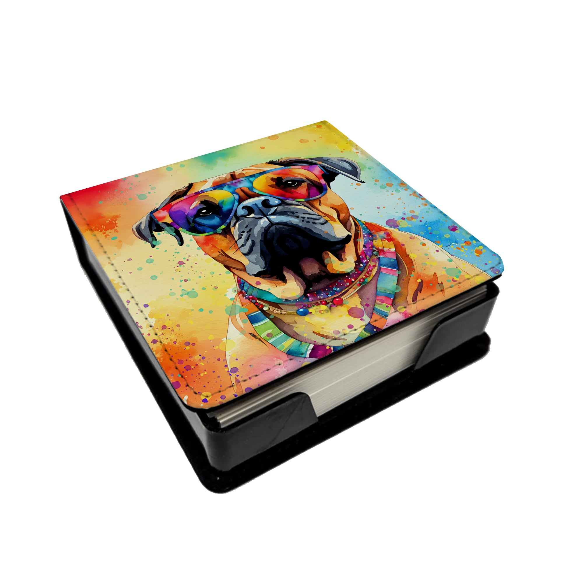 Buy this Bullmastiff Hippie Dawg PU Leather Note Paper Holder