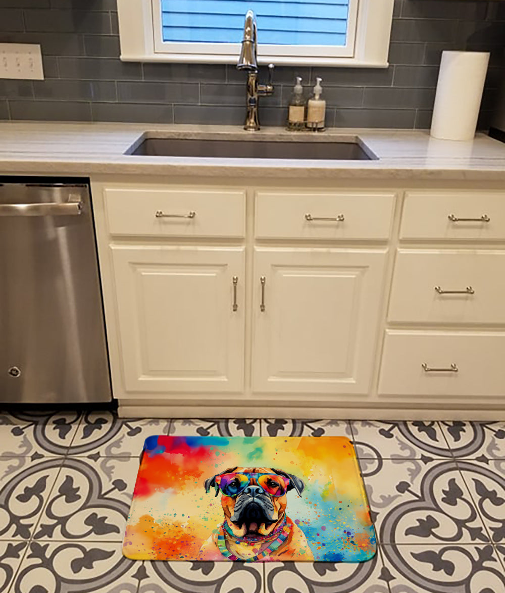 Buy this Bullmastiff Hippie Dawg Memory Foam Kitchen Mat