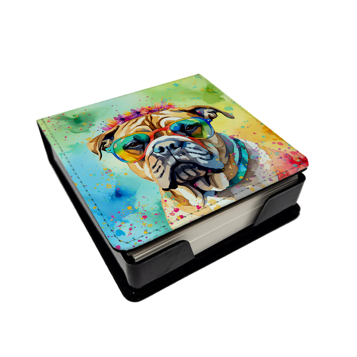 Buy this Bullmastiff Hippie Dawg PU Leather Note Paper Holder