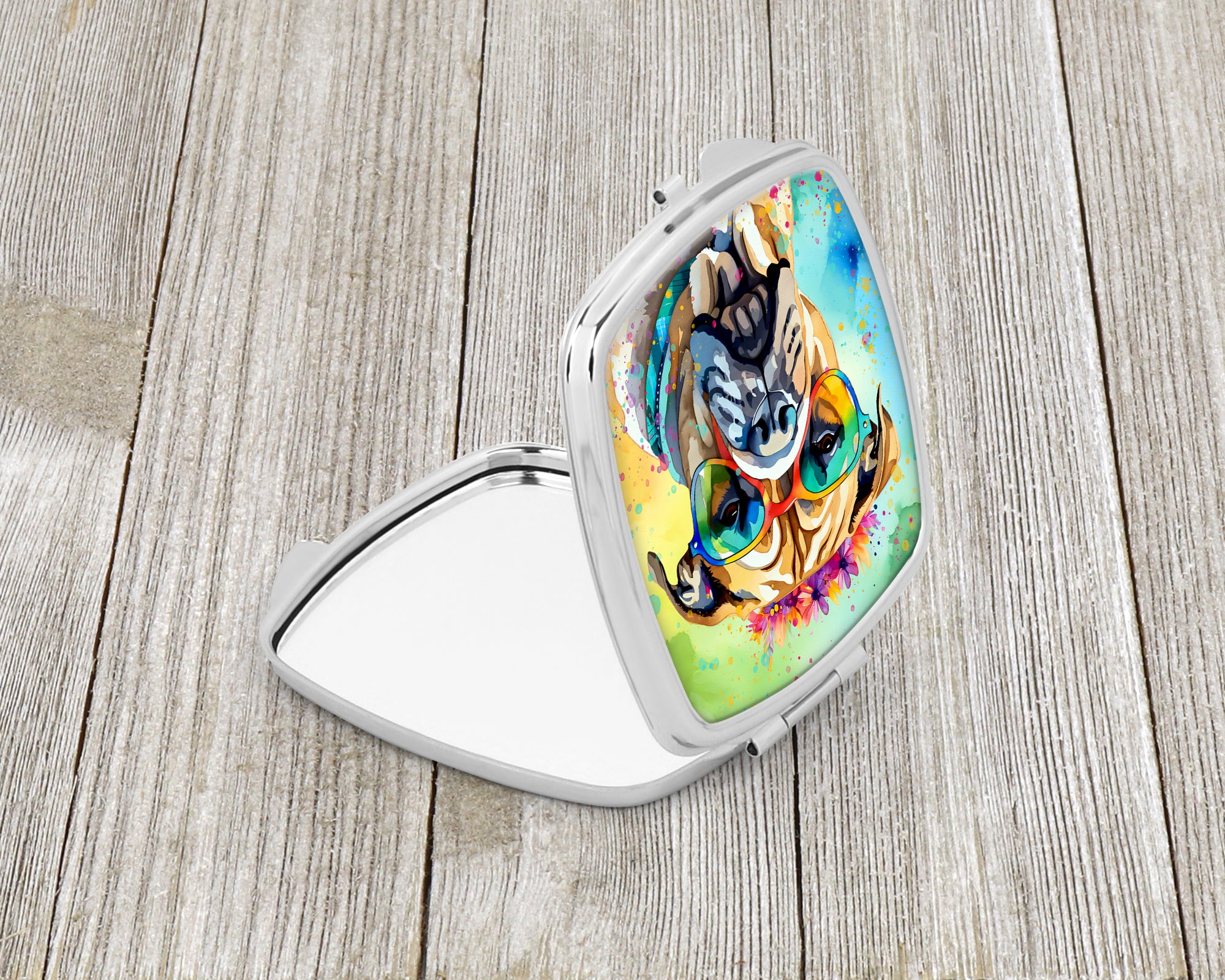 Bullmastiff Hippie Dawg Compact Mirror