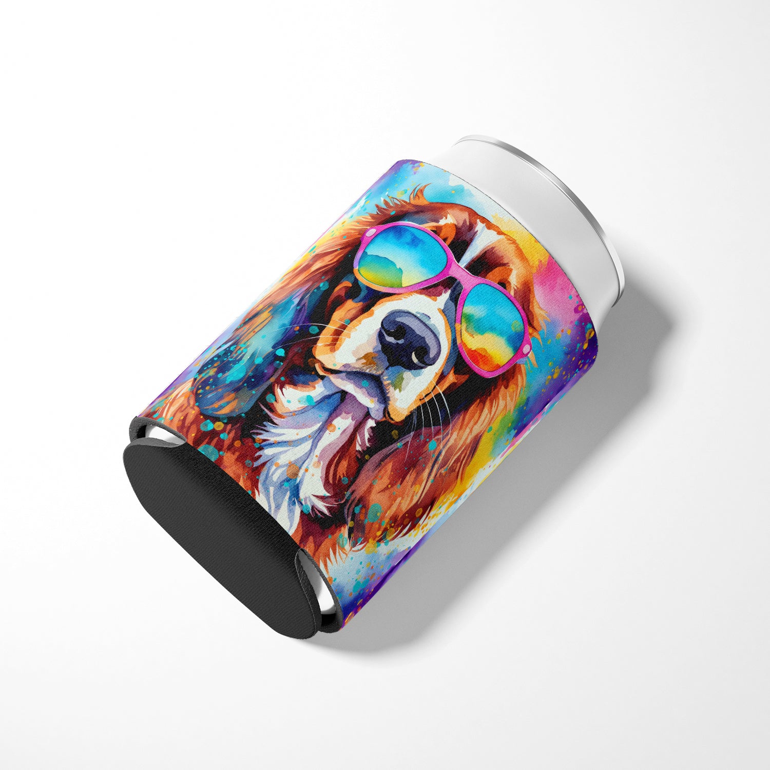 Cavalier Spaniel Hippie Dawg Can or Bottle Hugger