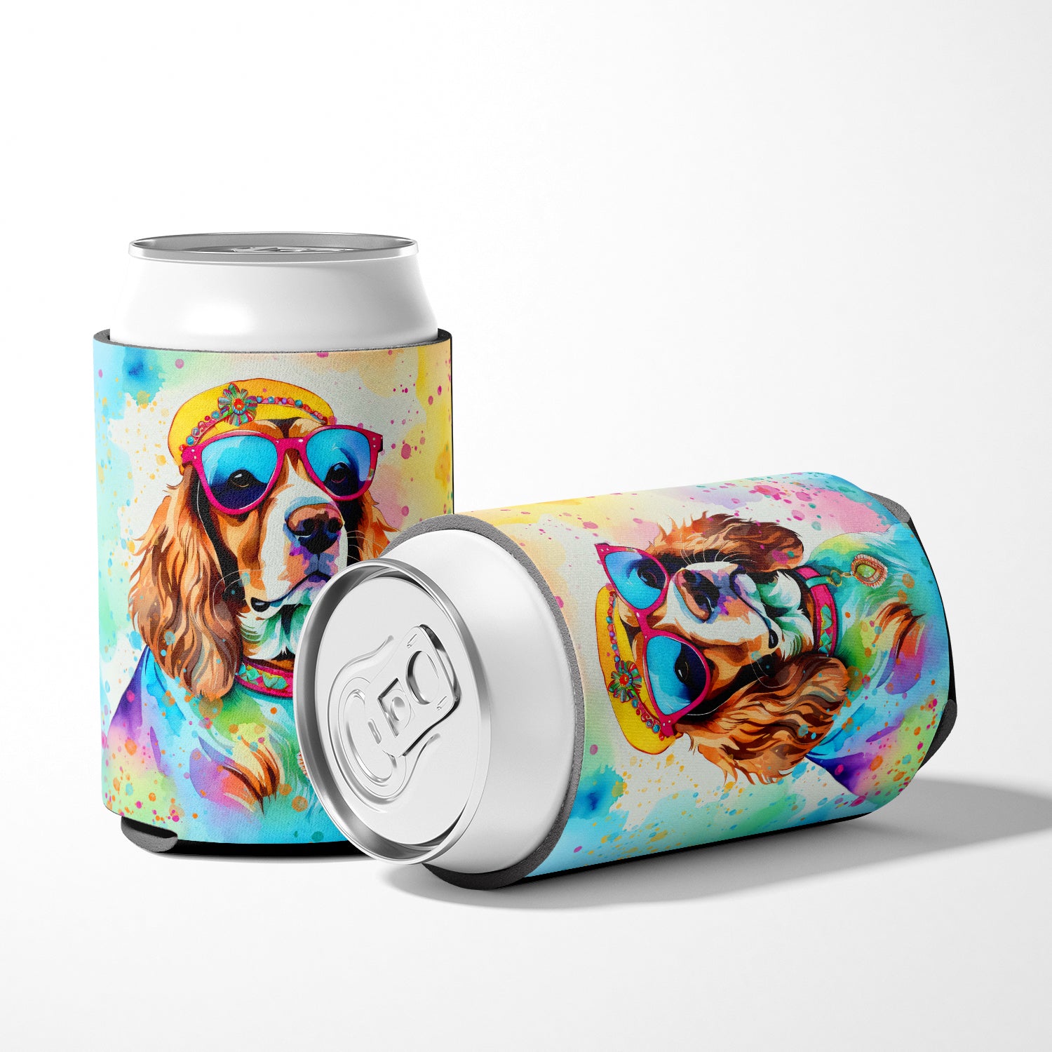 Cavalier Spaniel Hippie Dawg Can or Bottle Hugger