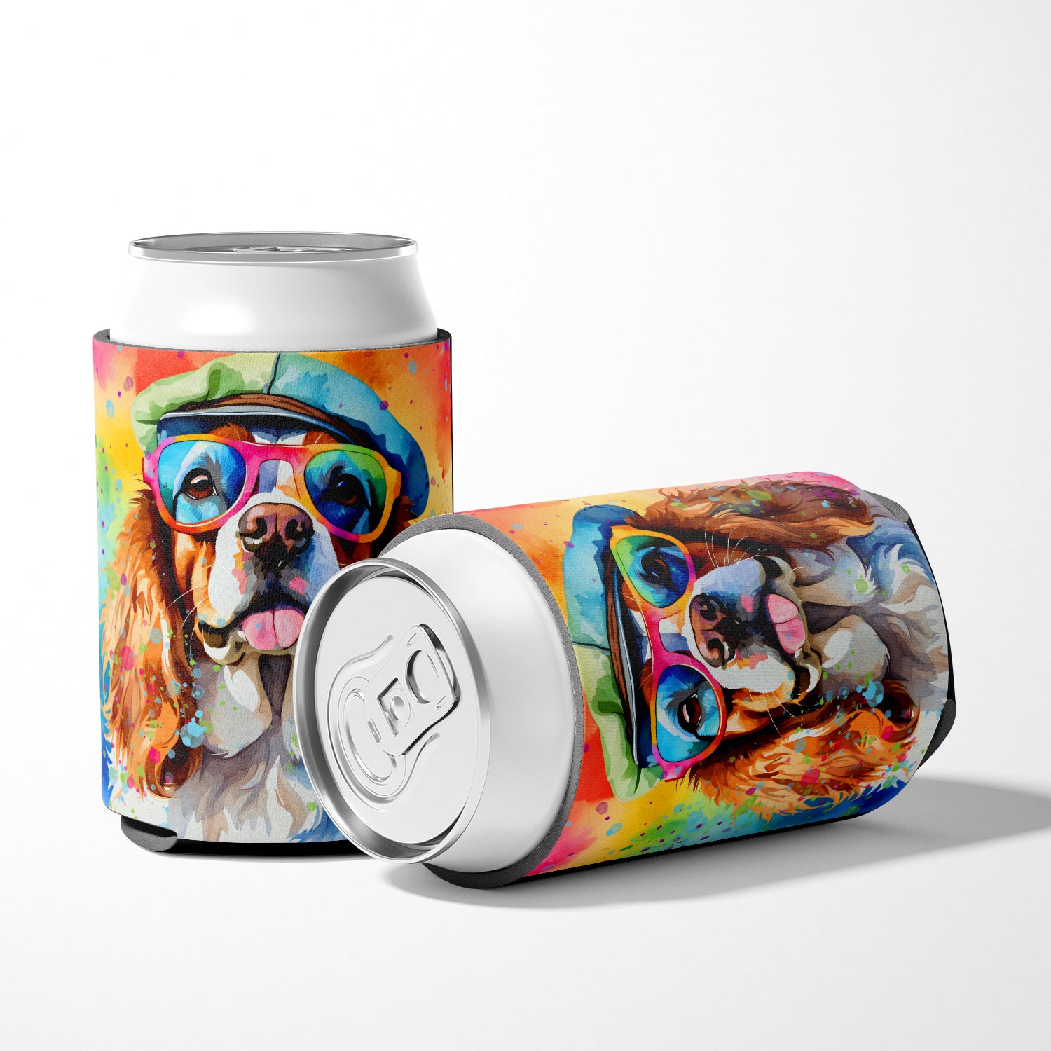 Cavalier Spaniel Hippie Dawg Can or Bottle Hugger