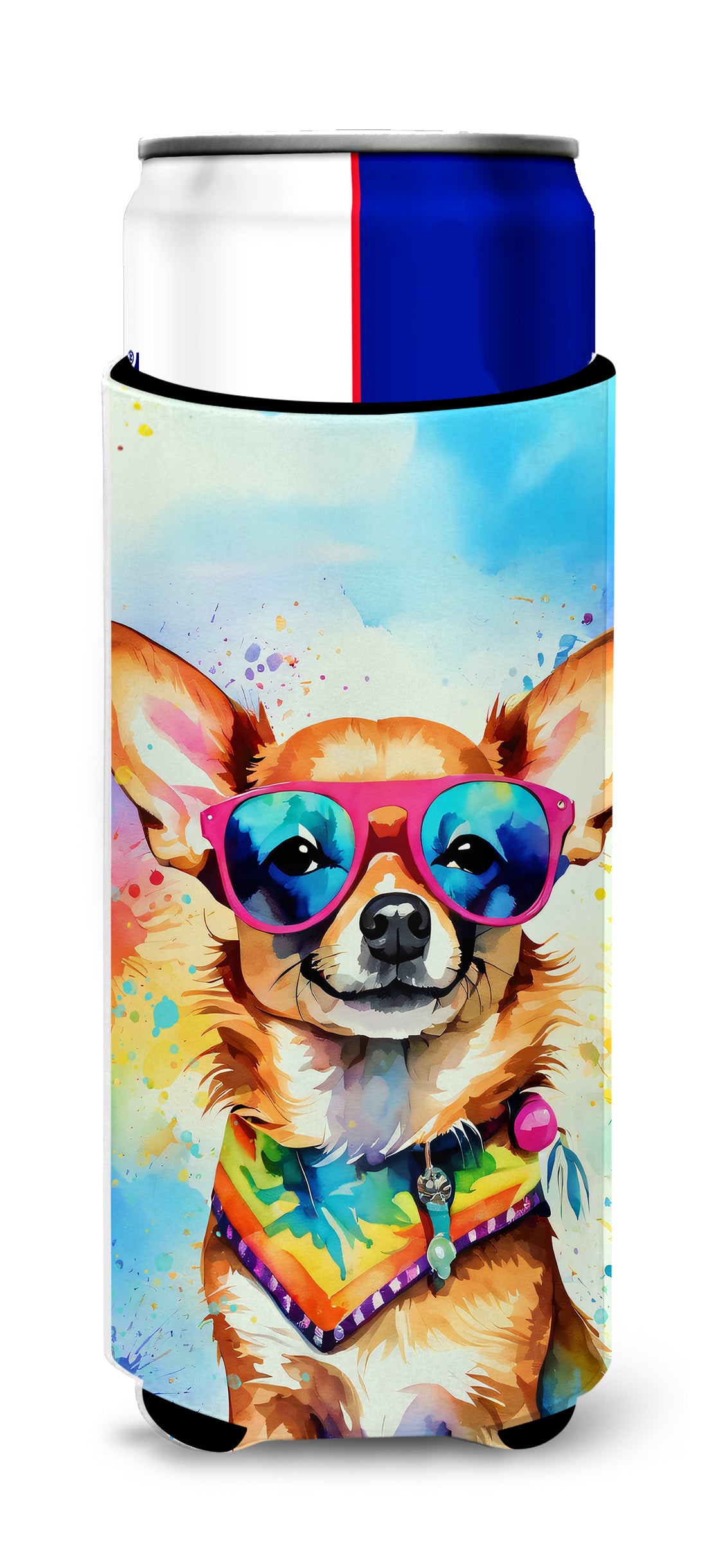 Buy this Chihuahua Hippie Dawg Hugger for Ultra Slim Cans