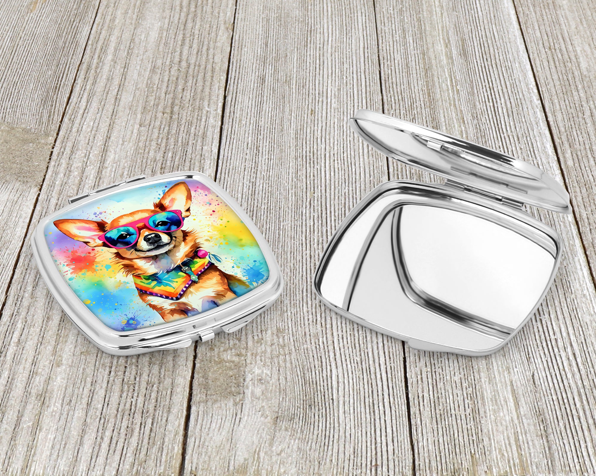 Chihuahua Hippie Dawg Compact Mirror