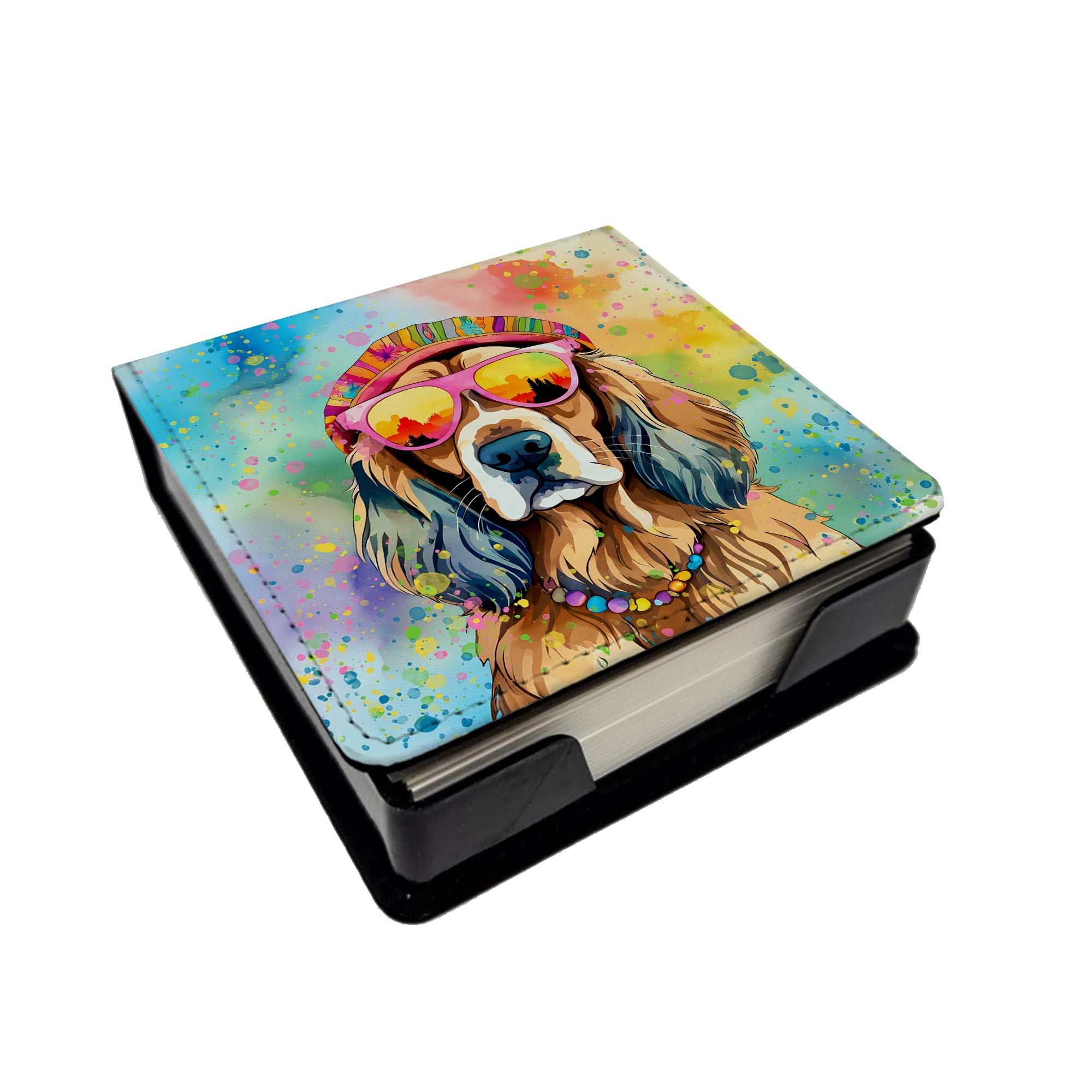 Buy this Cocker Spaniel Hippie Dawg PU Leather Note Paper Holder