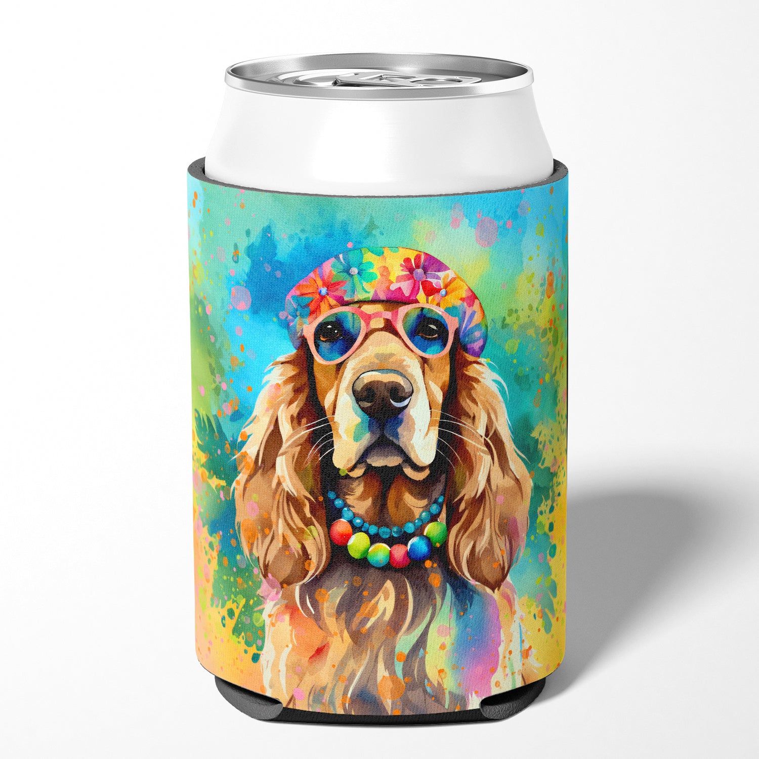 Buy this Cocker Spaniel Hippie Dawg Can or Bottle Hugger