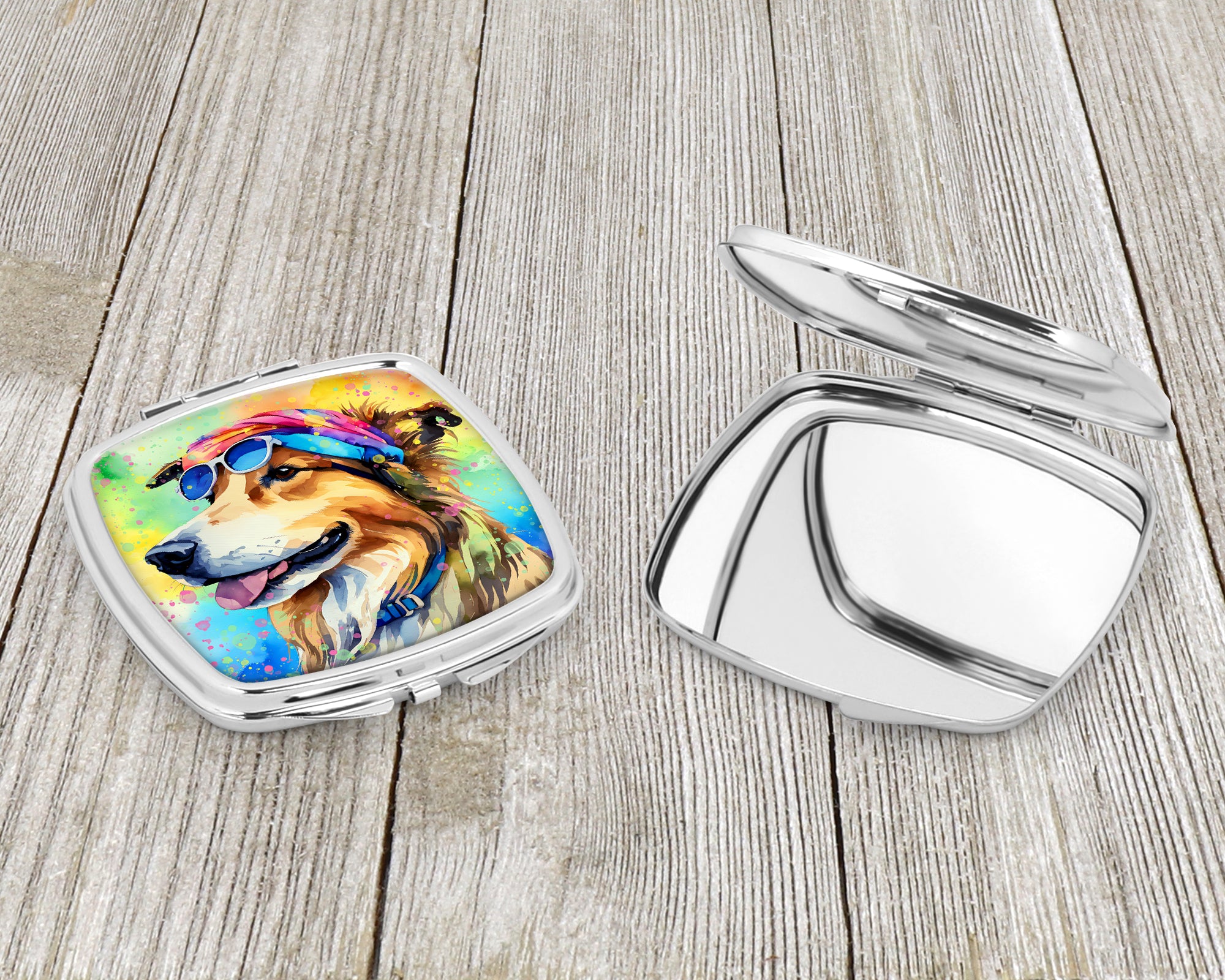 Collie Hippie Dawg Compact Mirror