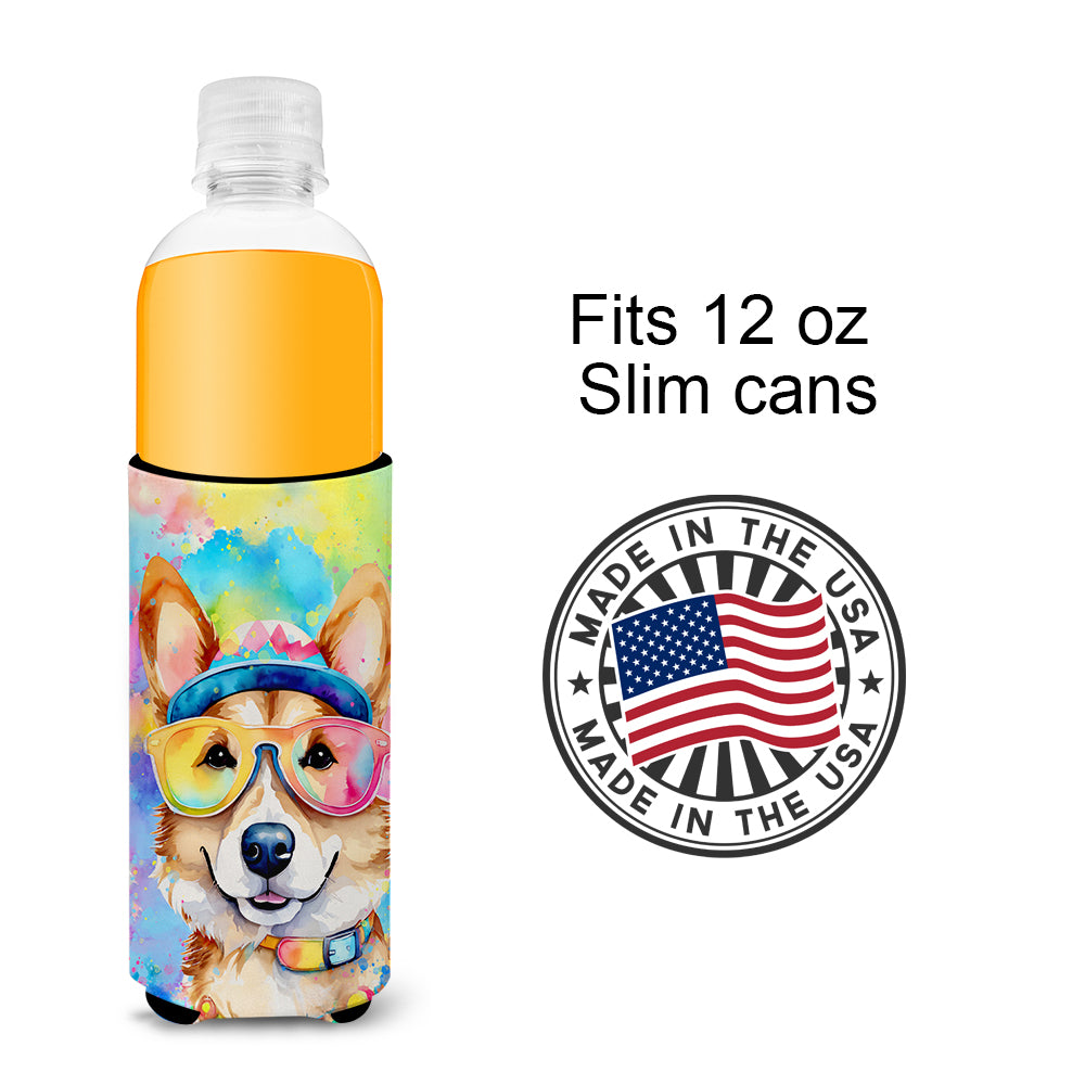 Corgi Hippie Dawg Hugger for Ultra Slim Cans